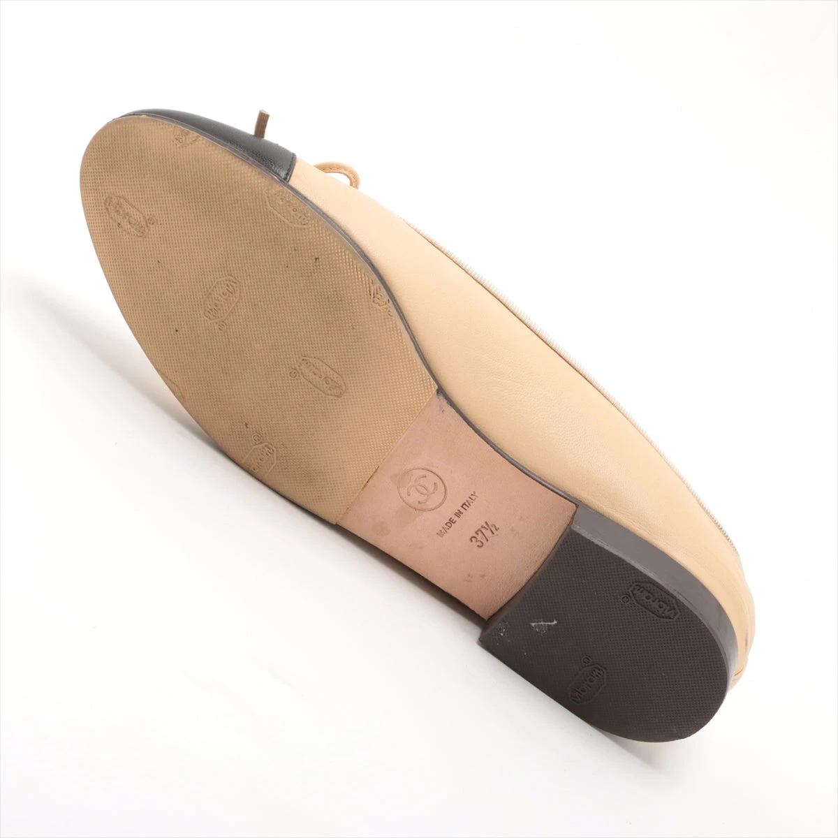 【希少・未使用級】ANDREA EBERLE フラットパンプス 37 ベージュ SHOESbakery/軽量＆足に優しいリサイクルペットボトルのニット