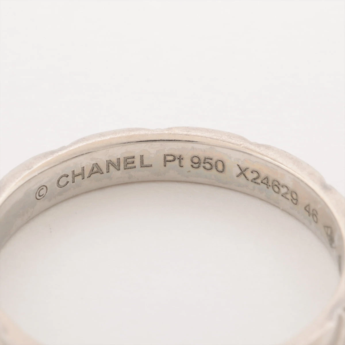 【CHANEL シャネル】マトラッセリング　pt950 ダイヤ3P CHANEL シャネル 美品 ダイヤ 3P マトラッセ リング 6.5号 マリッジ