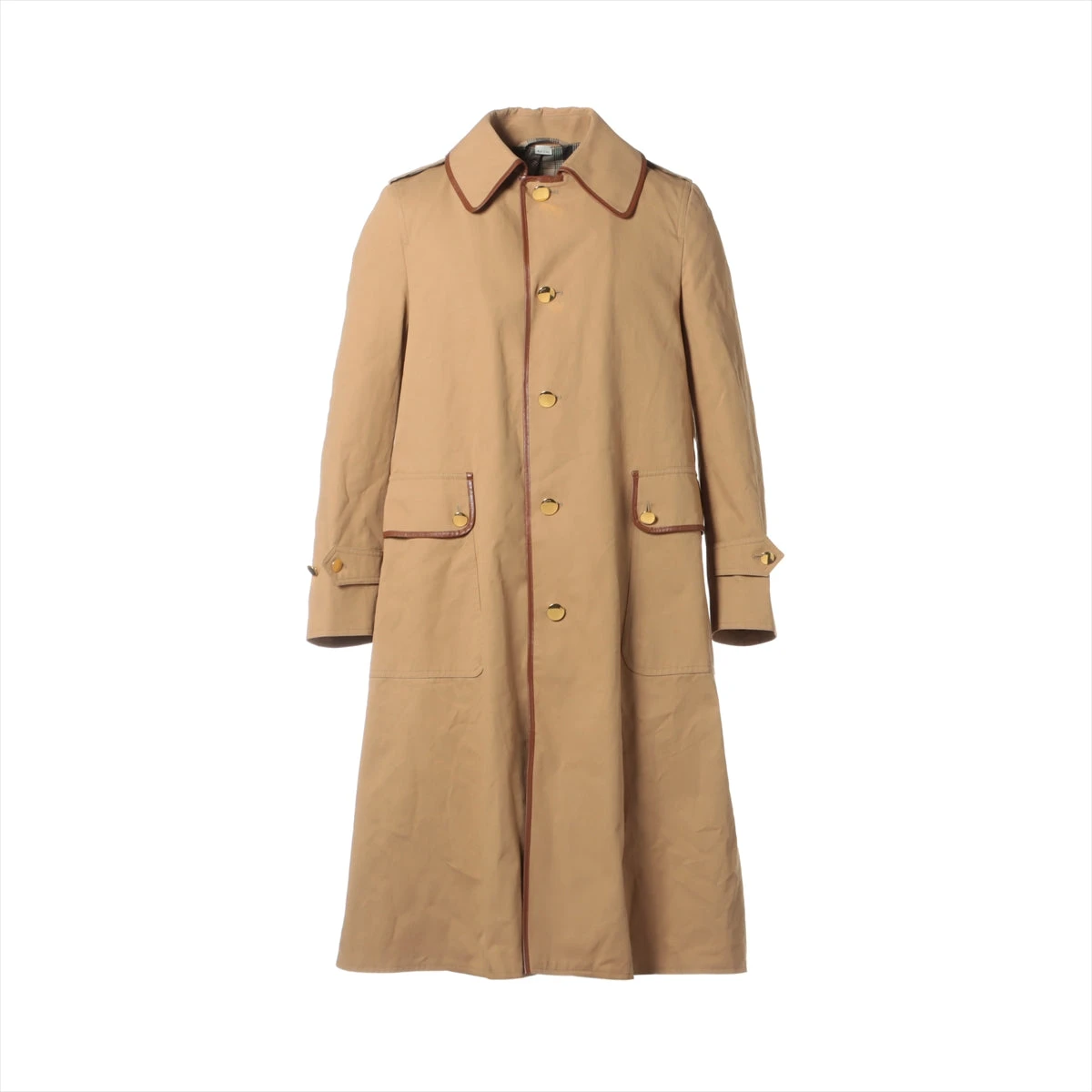 グッチ 20SS コットン ステンカラーコート 44 メンズ ベージュ 620802