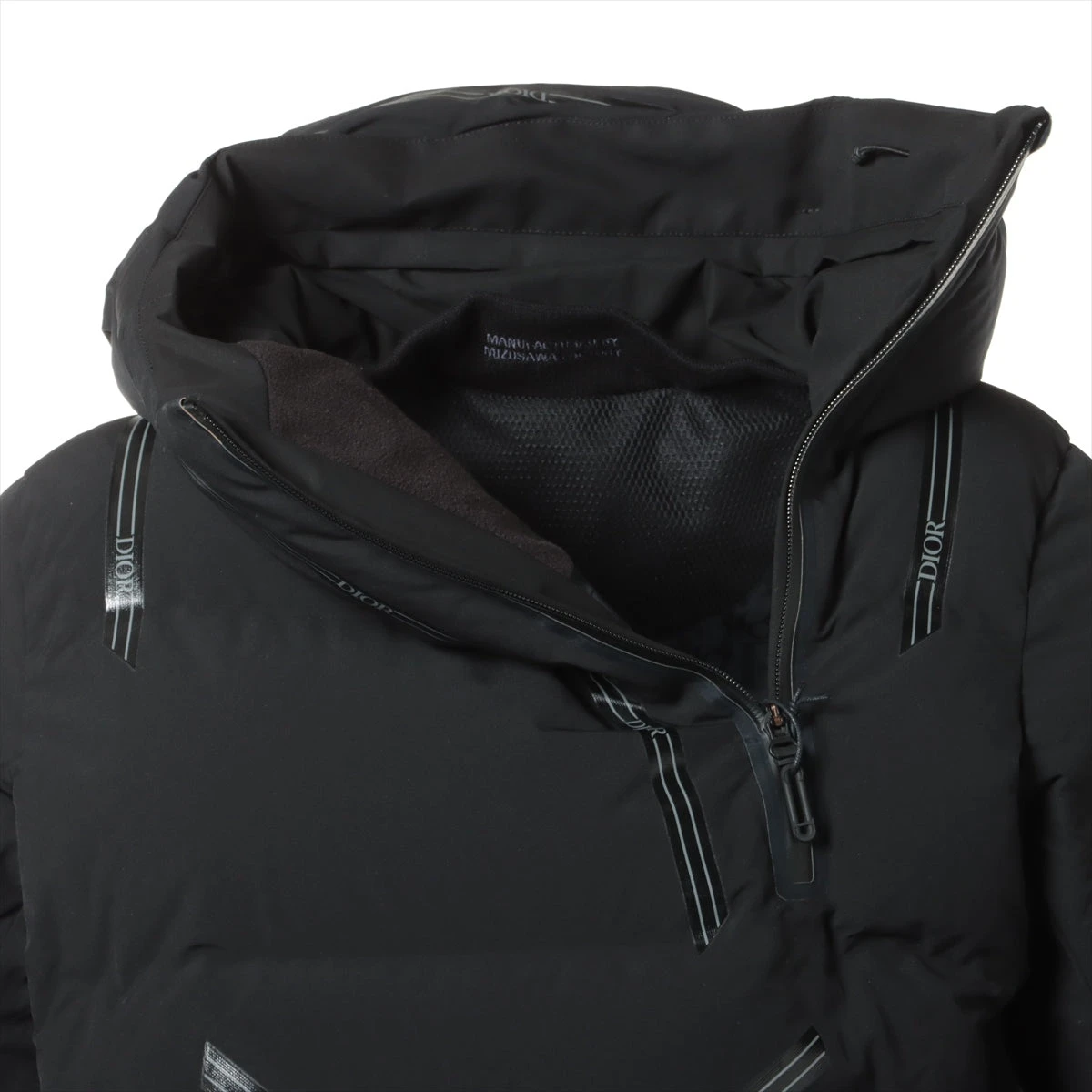 ディオール×デサント ナイロン ダウンジャケット 44 メンズ ブラック