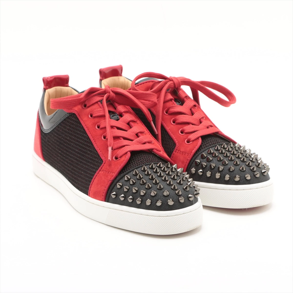Christian Louboutinメッシュスニーカー スパイクレザースエード Sharkyloub SP Spikes - Sneakers - Calf leather, neoprene and