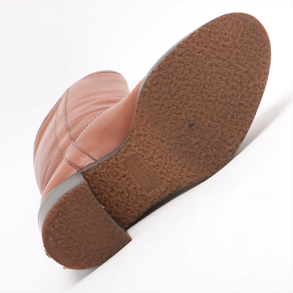 セリーヌ レザー ロングブーツ 35 レディース キャメル RM0260