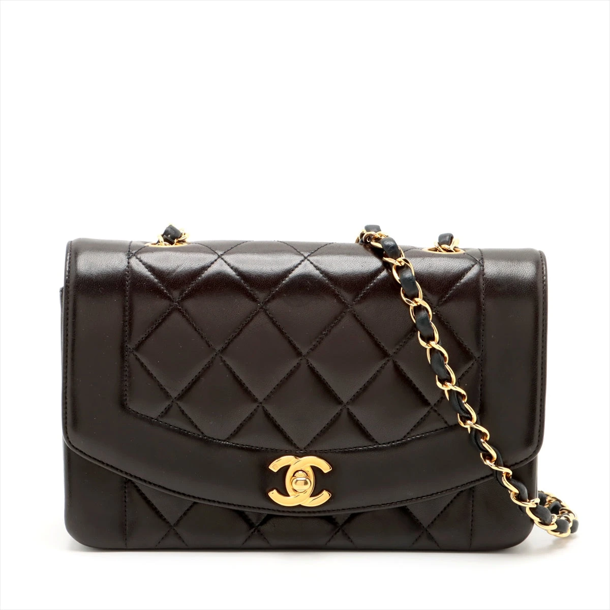 CHANEL マトラッセ シングルフラップ ダイアナフラップ ラムスキン A3520812.JPG