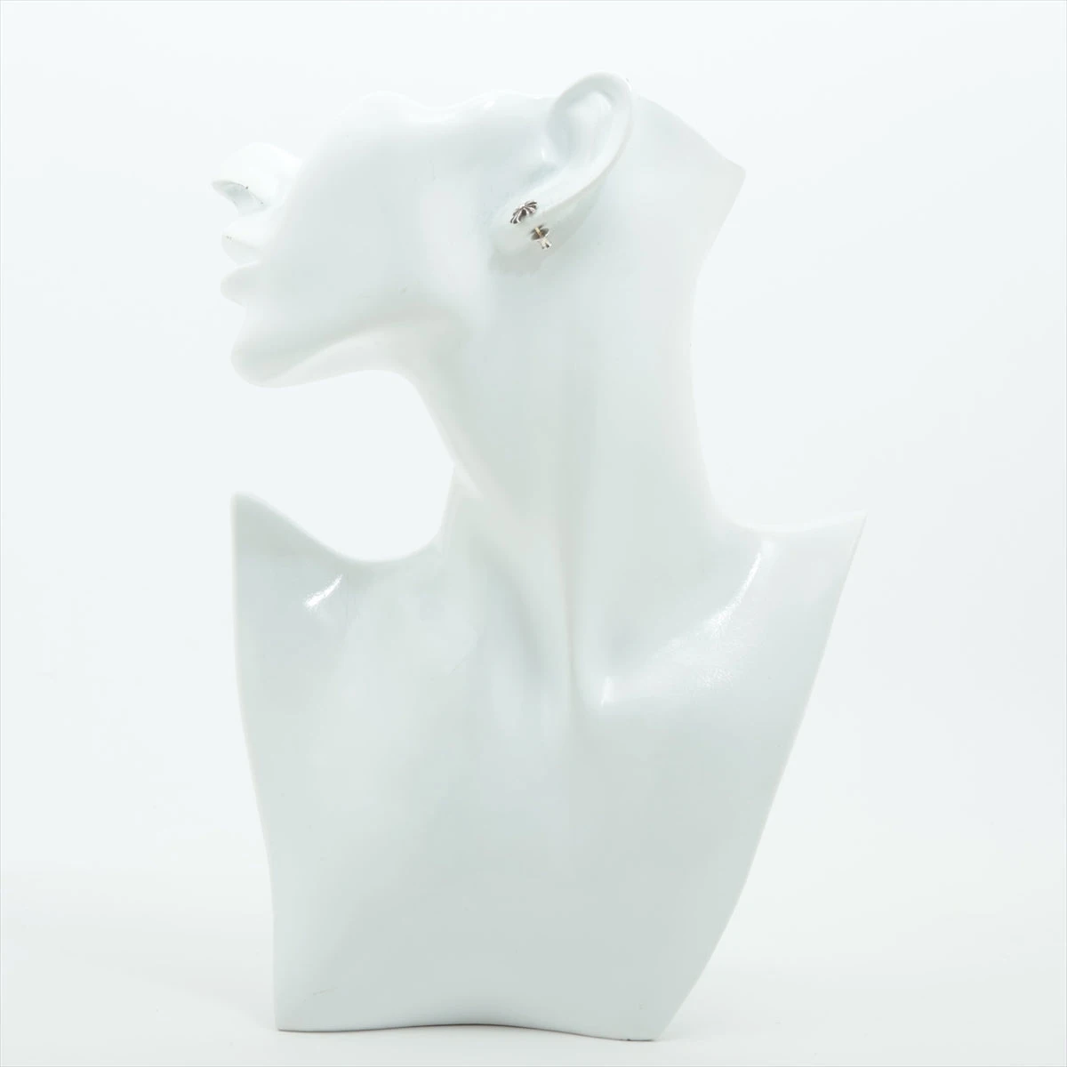 クロムハーツ スタッド CHクロス ピアス(片耳用) 925×14K 0.8g No2