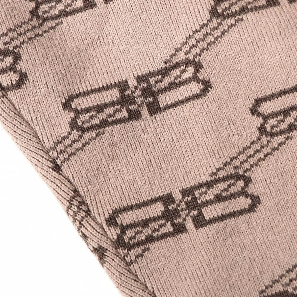 新品 バレンシアガ BB ロゴ ジャガード オーバーニット ブラウン