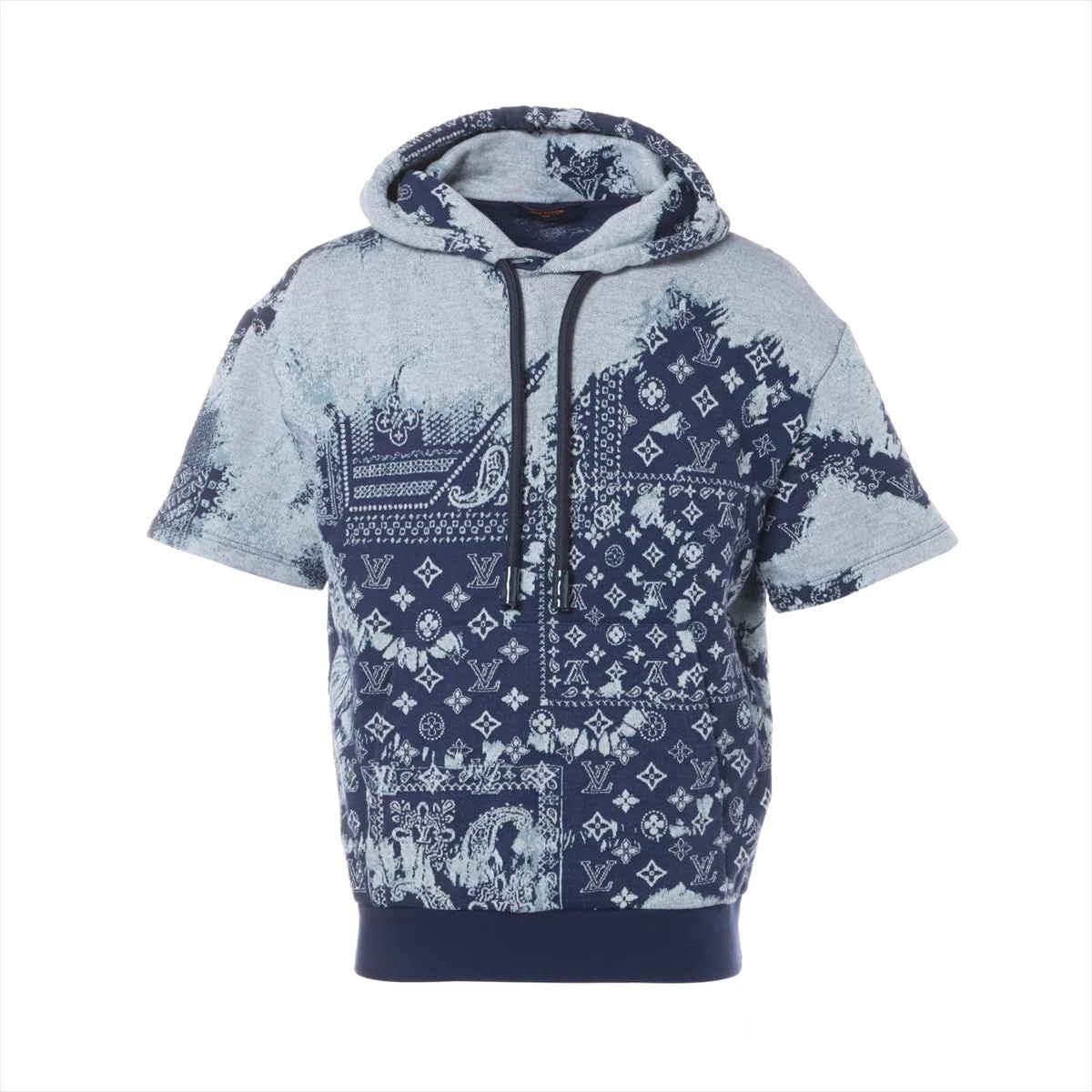 中古★ LOUIS VUITTON モノグラムバンダナ半袖 パーカー 中古☆ LOUIS VUITTON モノグラムバンダナ半袖 パーカー LOUIS VUITTON