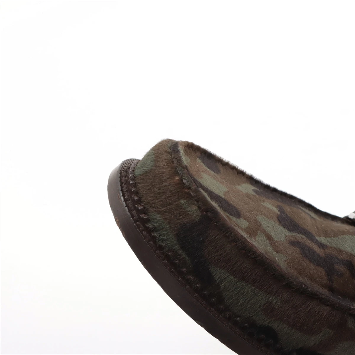 【箱、付属品付き】　LOUIS VUITTON ハラコ　迷彩柄ローファー ルイヴィトン Louis Vuitton ハラコ ローファー 迷彩柄 中古A級