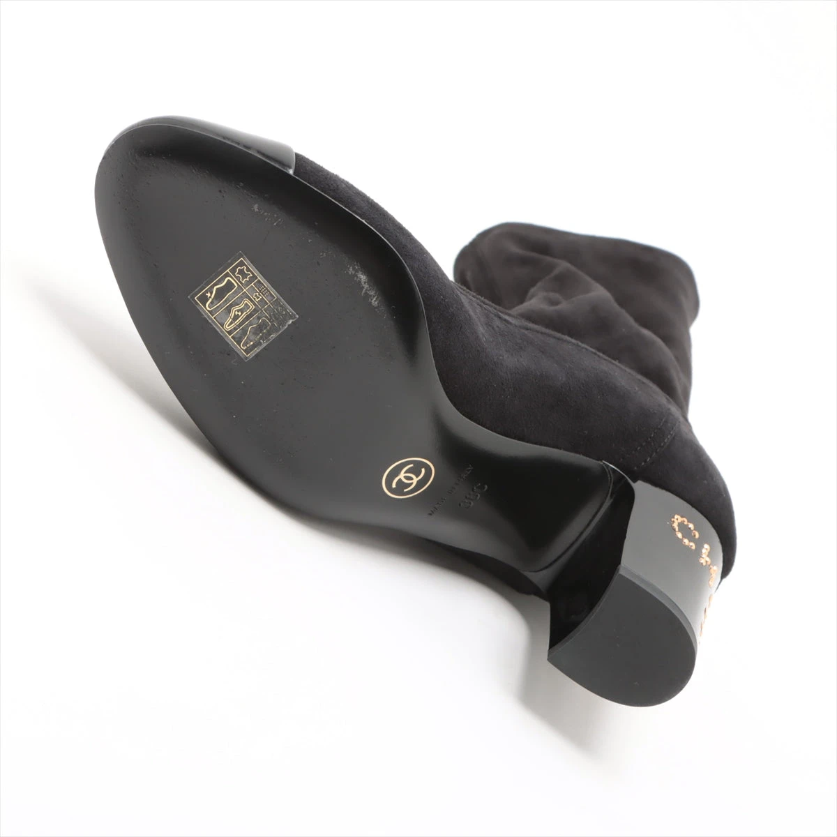 【美品】シャネル　スエード　ブーツ　カメリア　マトラッセ ココマーク CHANEL - 【美品】シャネル スエード ブーツ カメリア マトラッセ ココ