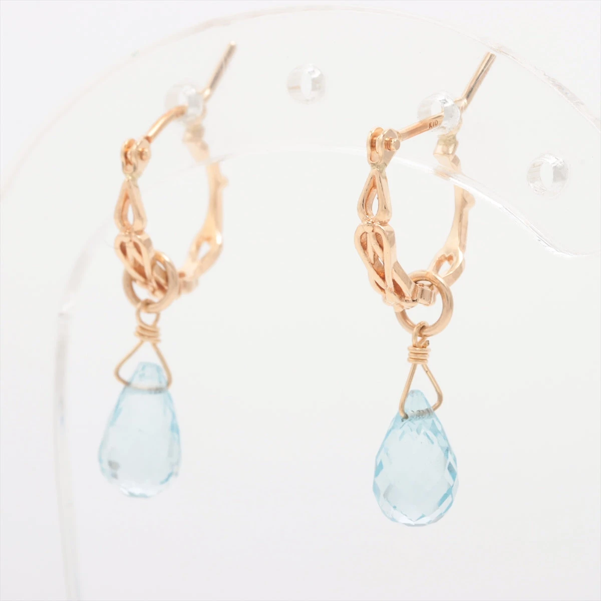 アガット ピアス K10 ダイヤモンド フラワー 透かし /24-158S