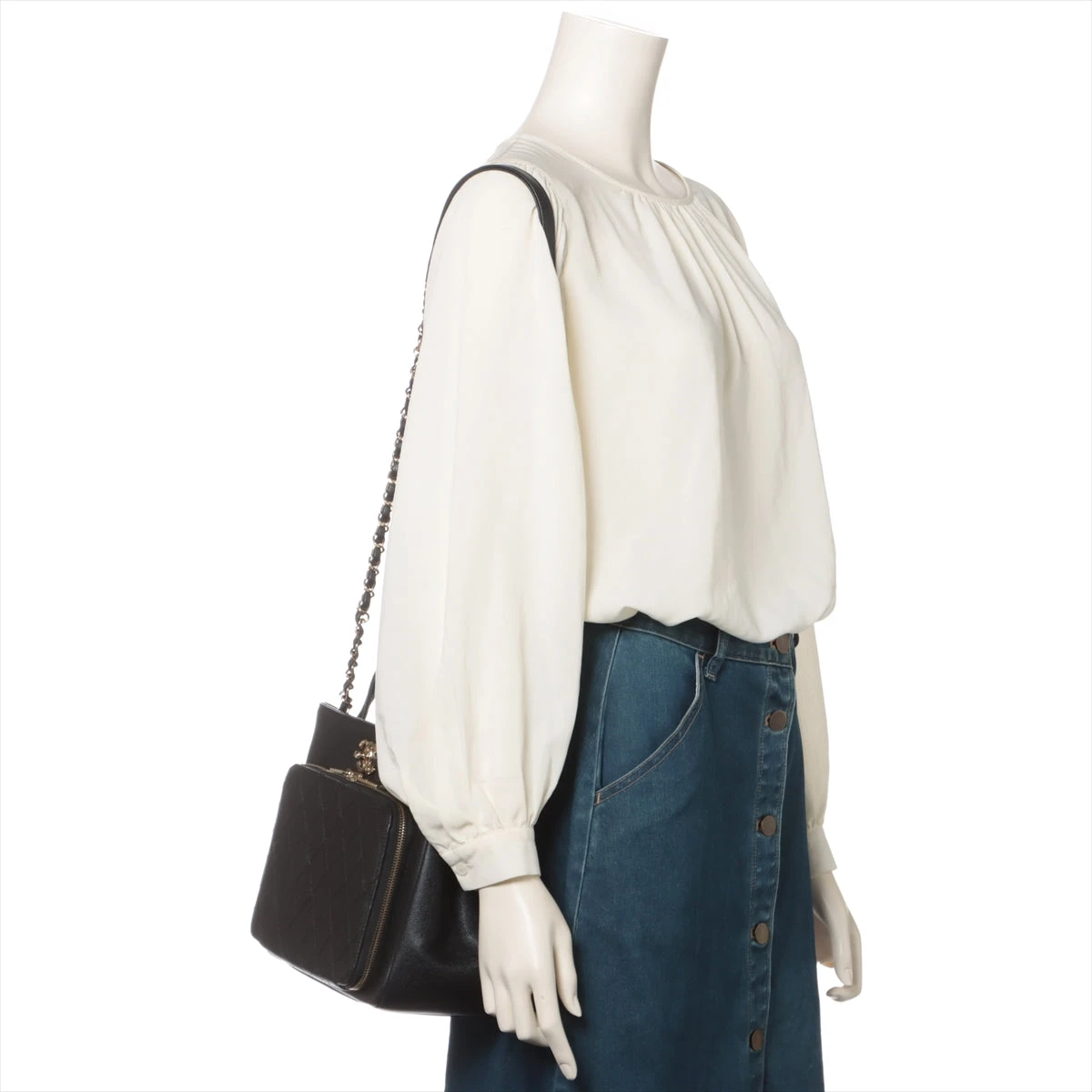 美品☆　シャネル　キャビアスキン　2way　ハンドバッグ　マトラッセ　18番台 シャネル マトラッセ キャビアスキン 2WAYハンドバッグ ビジネス