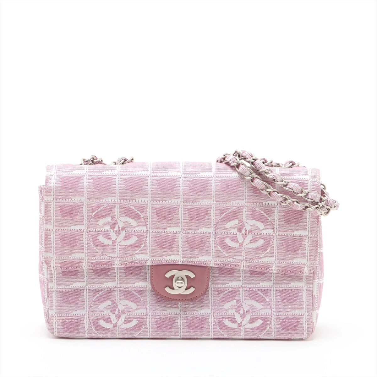 CHANEL シャネル　ニュートラベルライントートバッグ、キーチェーン付き シャネル ニュートラベルライン ナイロン シングルフラップ