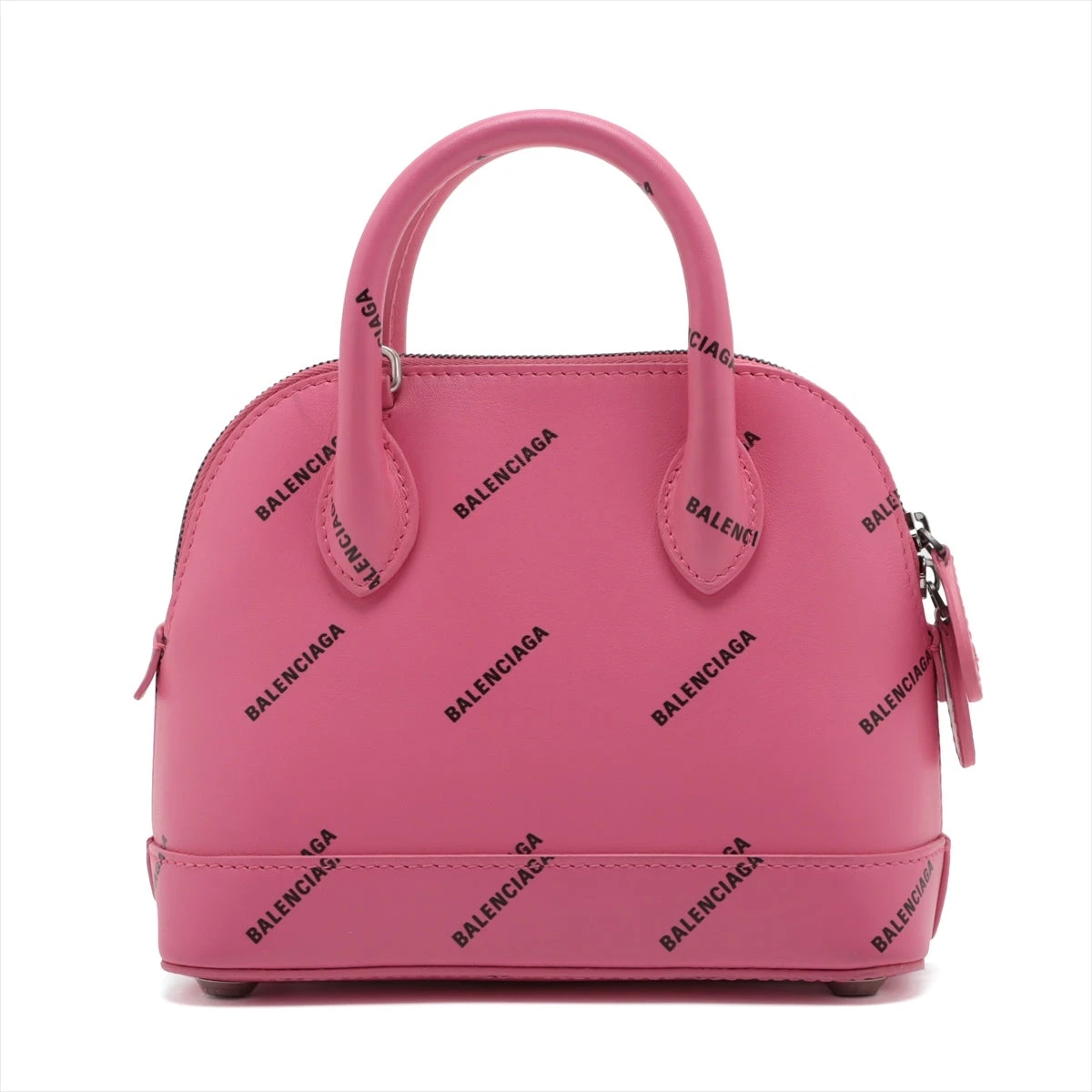 上品 バレンシアガ ハンドバッグ VILLE XXS ロゴ レザー ピンク Ville top handle leather handbag Balenciaga Pink in Leather