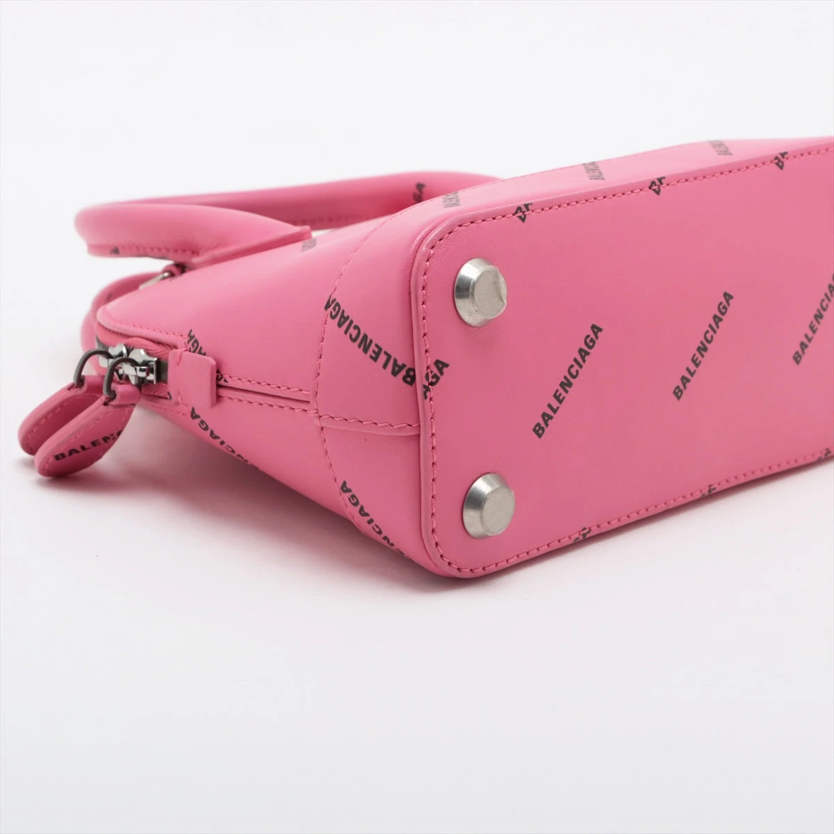 バレンシアガ☆クロコ型押しレザーハンドバッグ PINK BALENCIAGA バレンシアガ ジャイアントミニシティ 2WAY