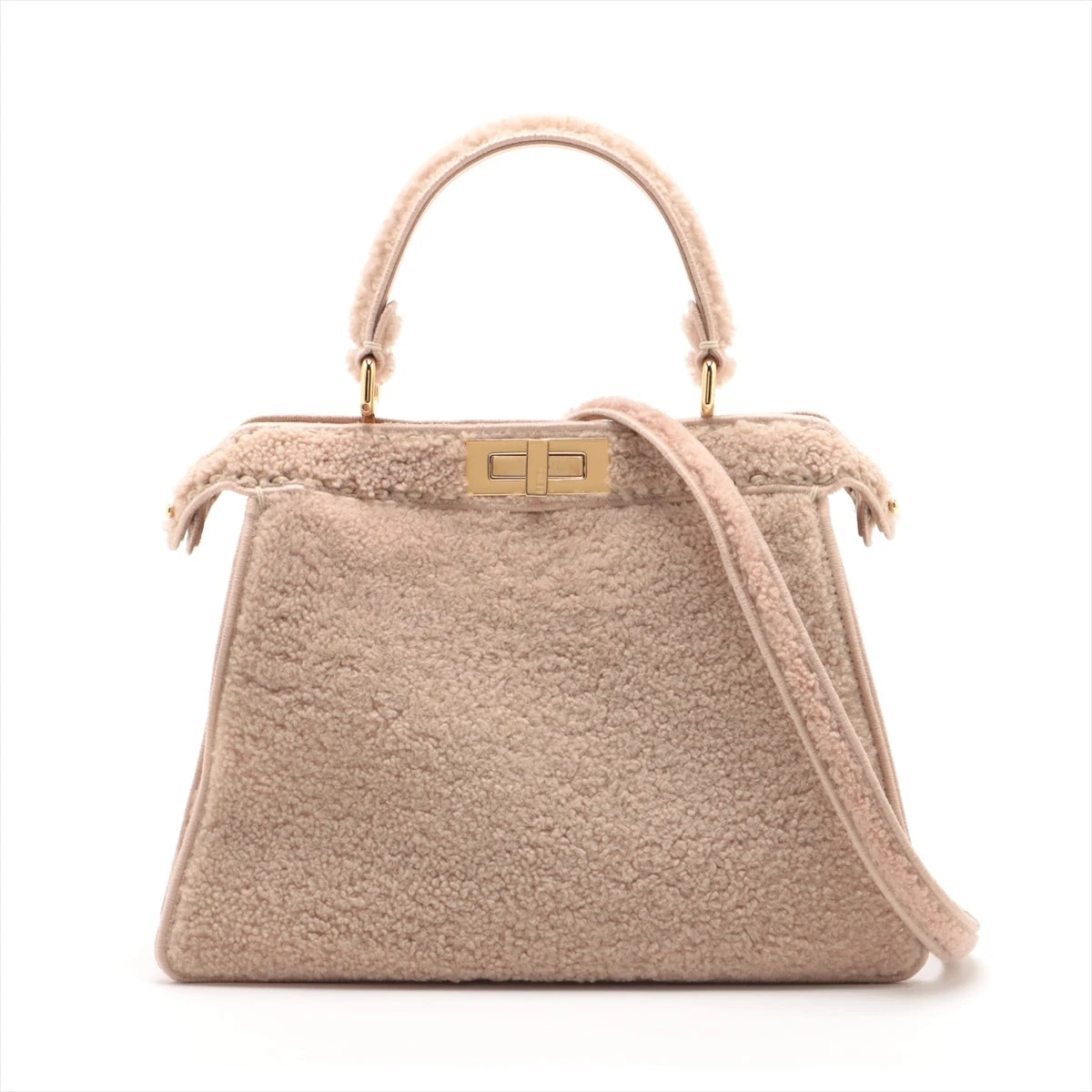 フェンディ ピーカブー アイシーユー ミディアム ムートン 2WAY