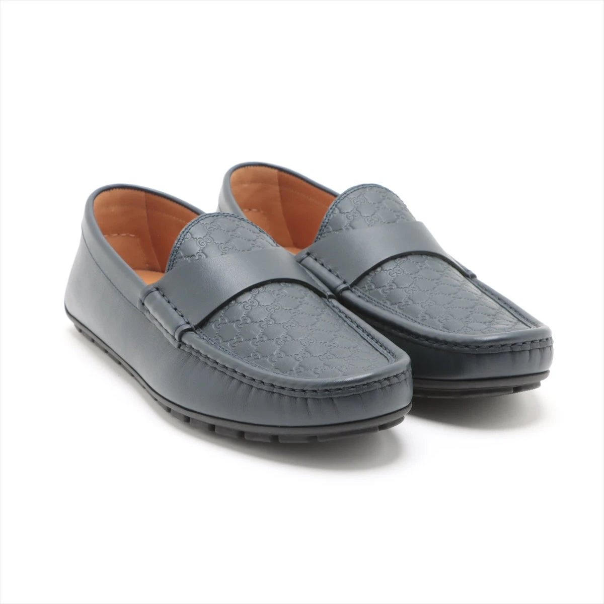 グッチ GUCCI ドライビング シューズ ネイビー サイズ 41 1/2 グッチ