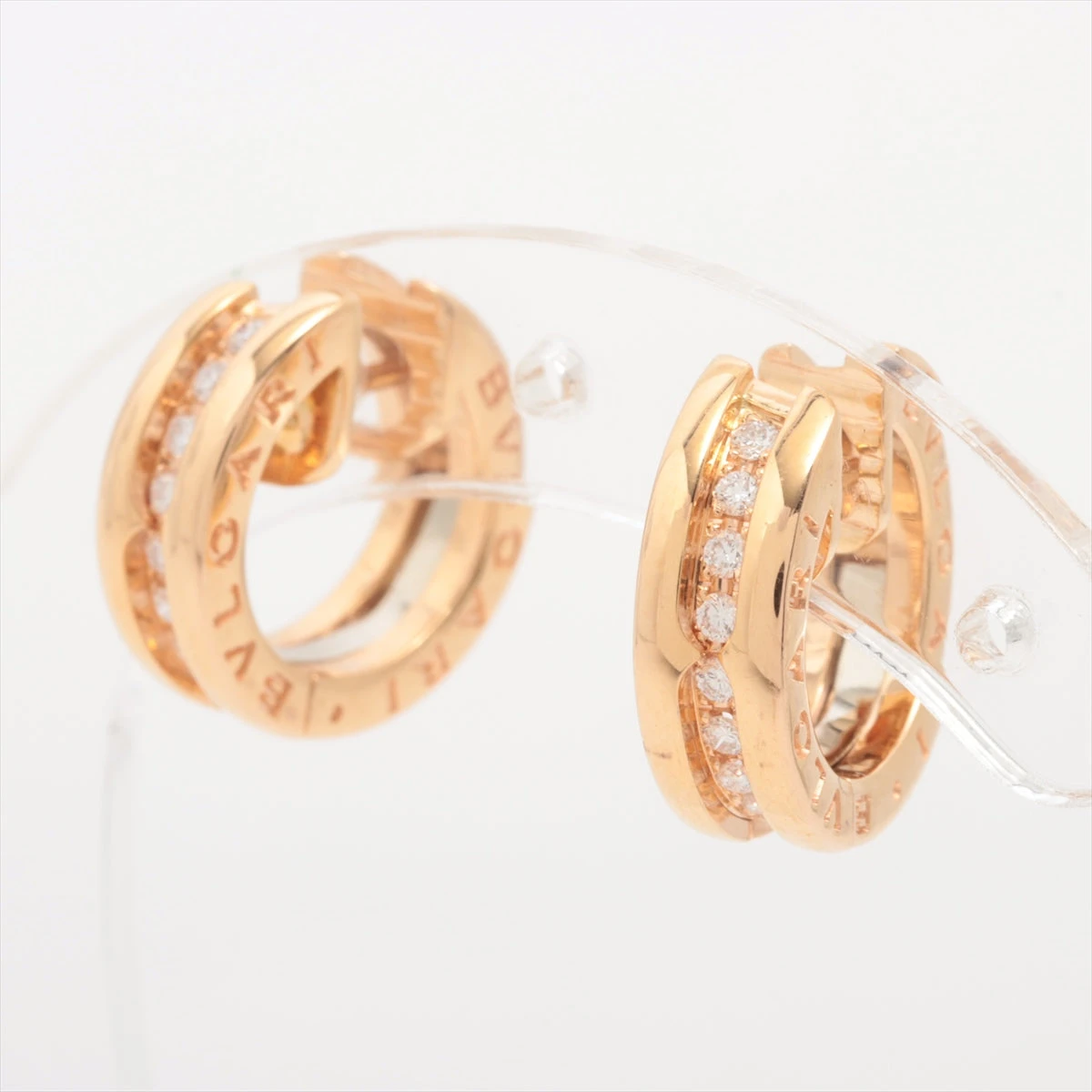 BVLGARI　ヴィンテージ　パレンテシ　ラージ　フープ　750　K18　ピアス ブルガリ BVLGARI パレンテシ イエローゴールドXシルバー K18YG