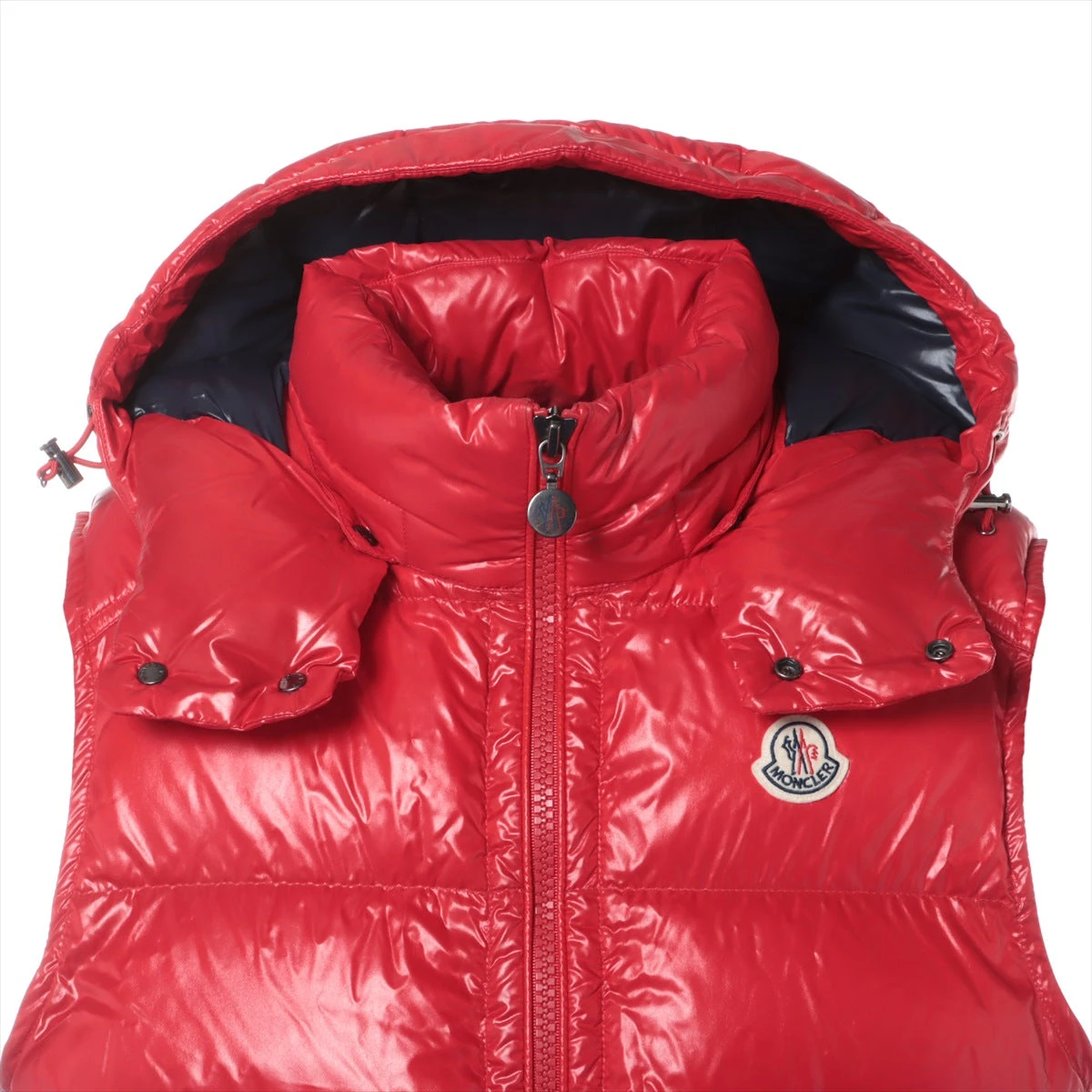 Moncler フード付きレッドダウンベスト モンクレール メンズ ベスト MONCLER ブランド ダウンベスト