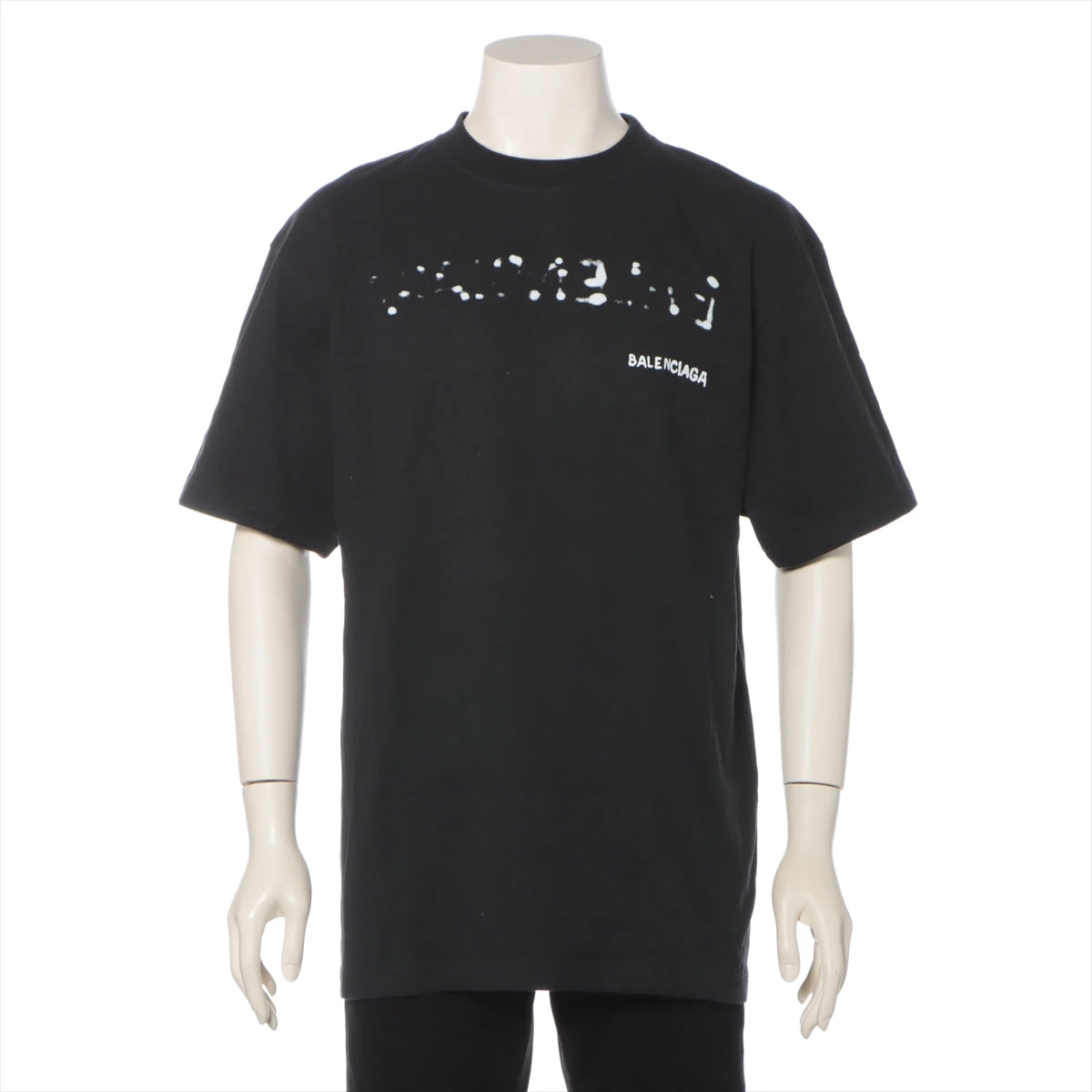 バレンシアガ Tシャツ バレンシアガ 22年 コットン Tシャツ XS メンズ ブラック 641655