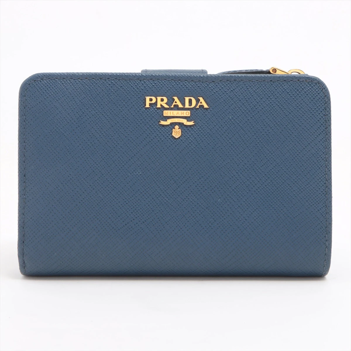 プラダ サフィアーノ 1ML225 レザー 財布 ブルー A2550886｜中古 
