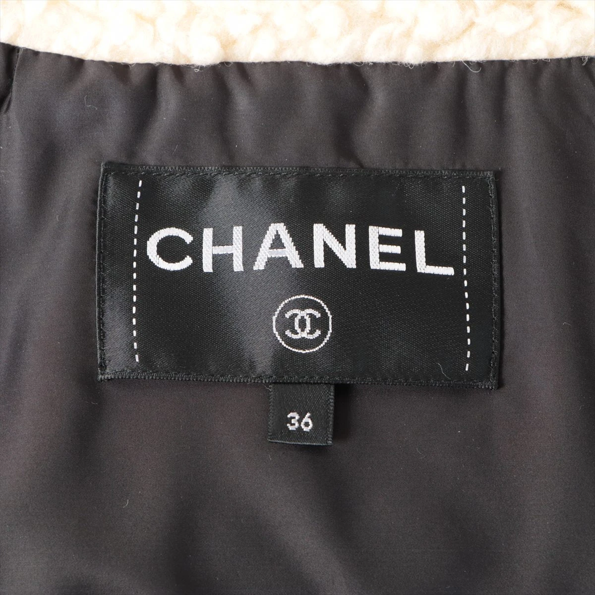 シャネル ポリエステル キルティングジャケット 36 レディース