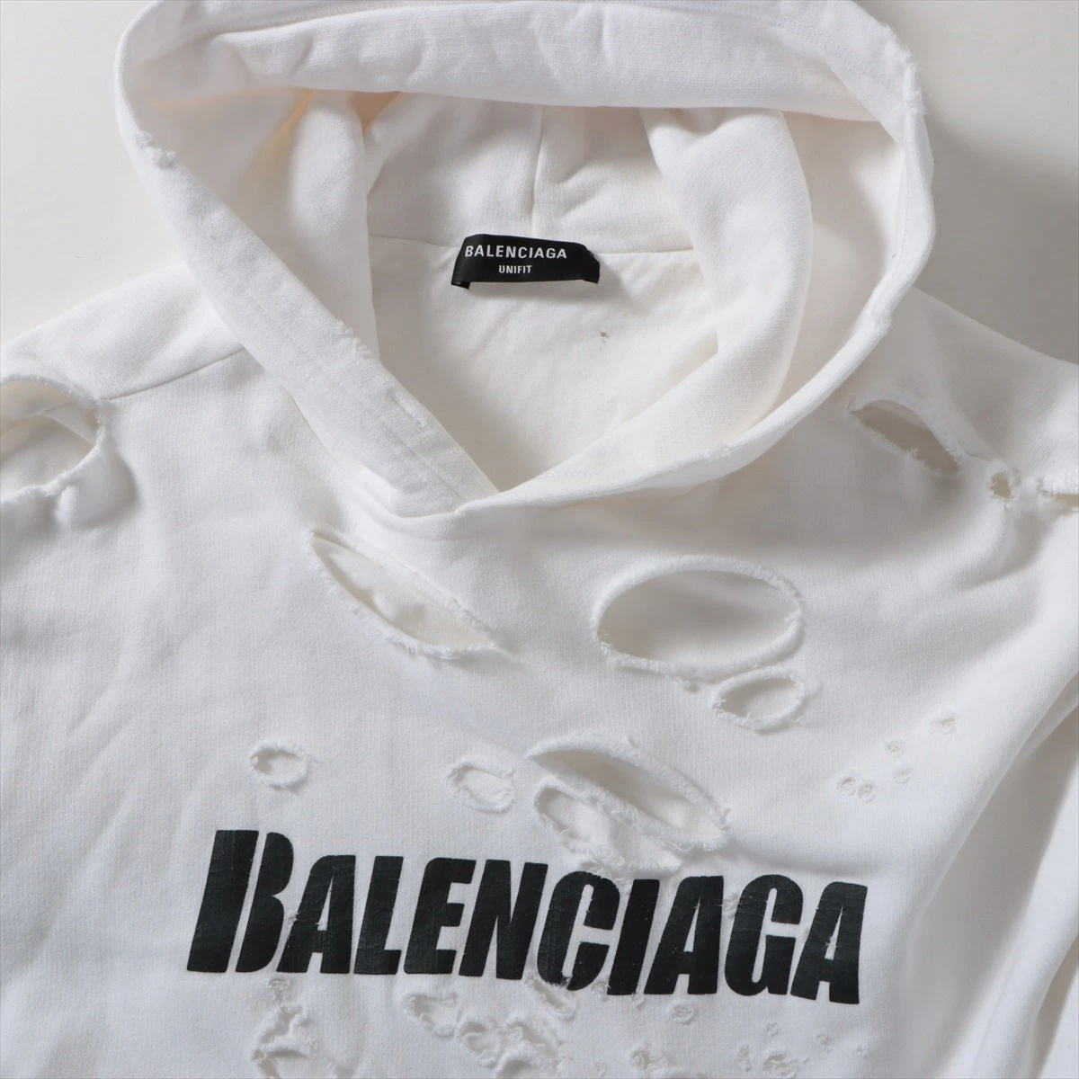バレンシアガ 21年 コットン パーカー XS レディース ホワイト 659403