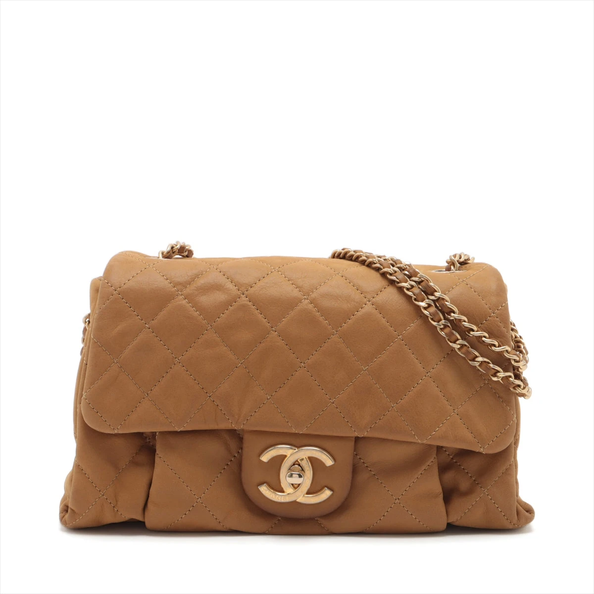 オールドCHANEL マトラッセ シャネル マトラッセ ヴィンテージカーフ チェーンショルダー