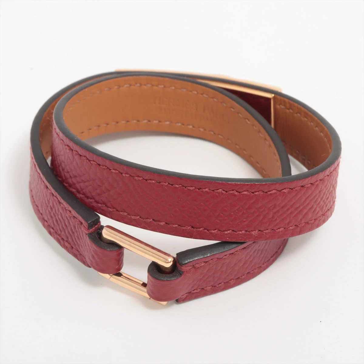 ◇エルメス◇GP×革/マイクロリヴァル/ブレスレット/刻印:X/ブランド HERMES エルメス レザー ブレスレット リヴァル・ミニ ヴォー