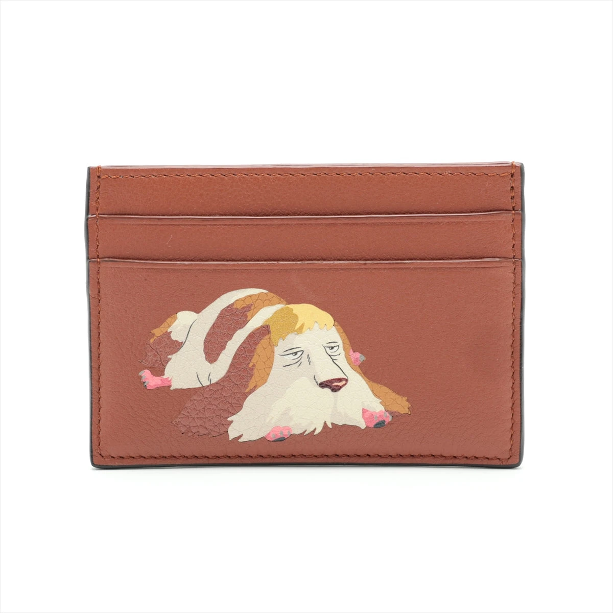 ロエベ×スタジオジブリ レザー カードケース ブラウン A2606765｜中古