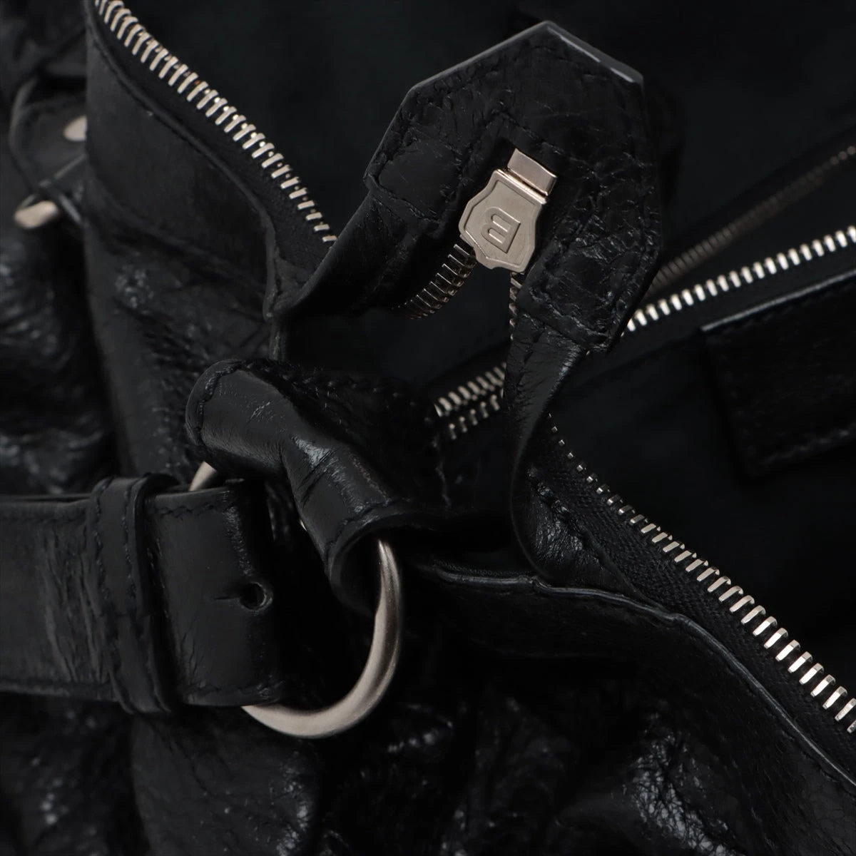 バレンシアガ クラシックスクエア レザー 2WAYハンドバッグ ブラック