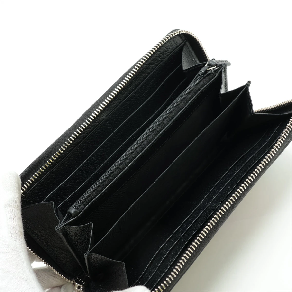グッチ GGサイケデリック 601079 PVC×レザー ラウンドジップ