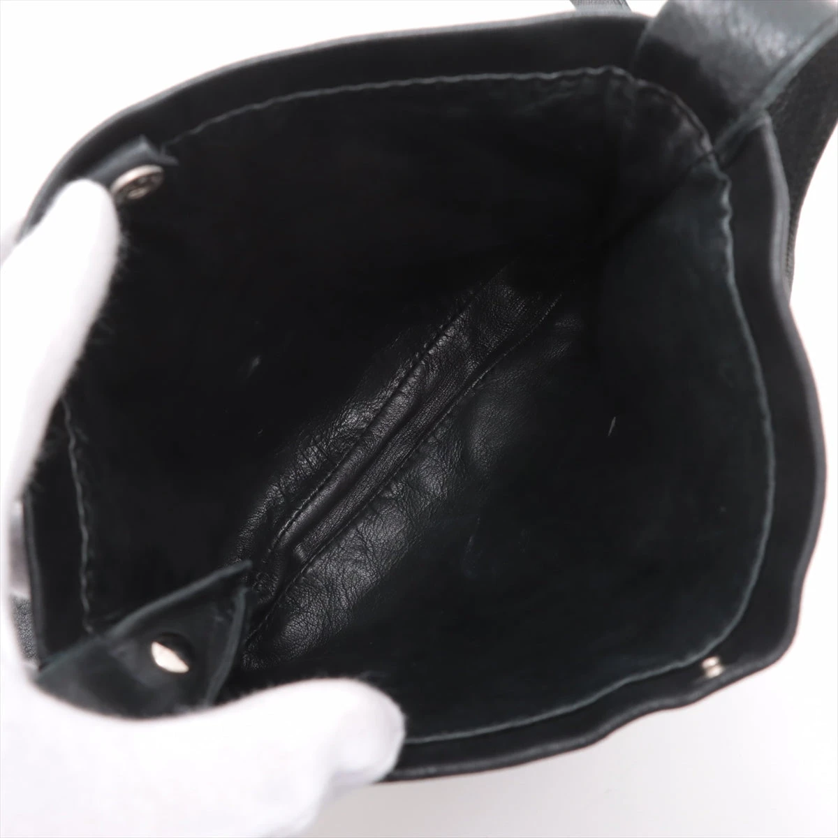 エルメス トゥドゥ レザー ブラック シルバー金具 刻印不明 A2615034 