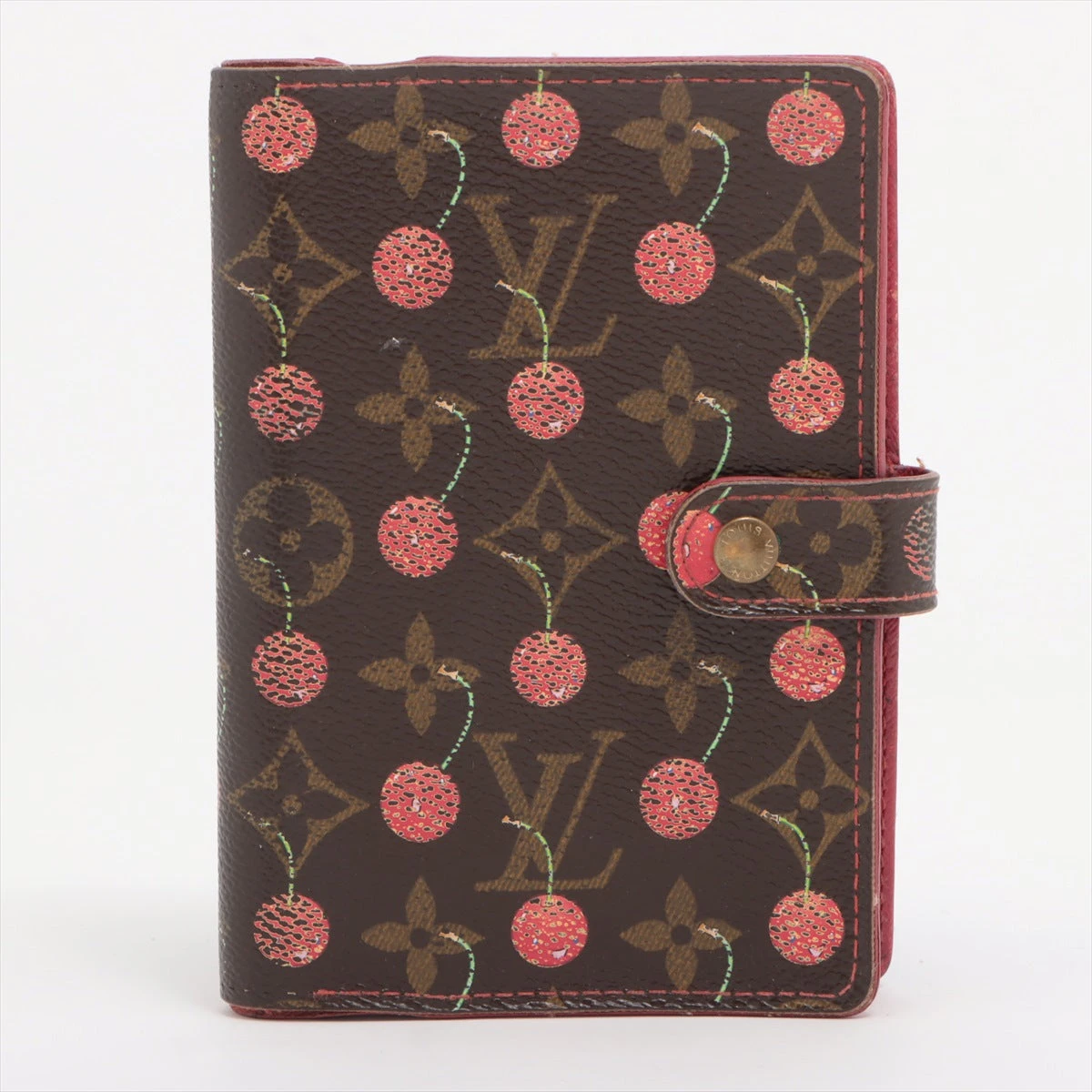 ヴィトン モノグラム チェリー アジェンダPM R21023 レッド×ブラウン  