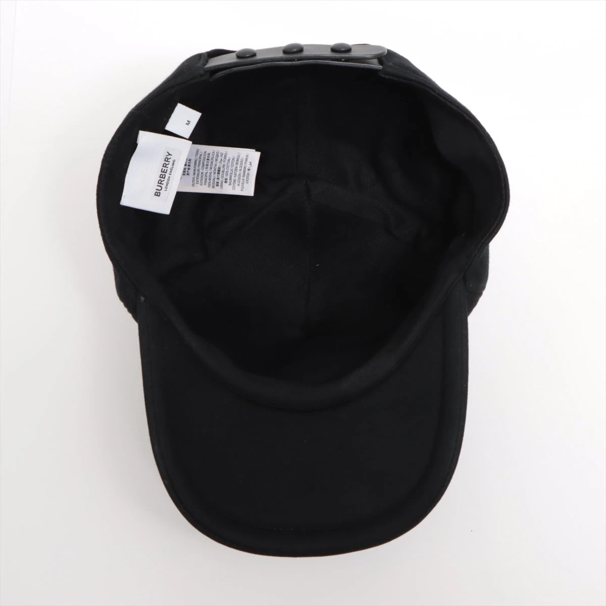 バーバリー TBロゴ キャップ コットン ブラック A2607937｜中古