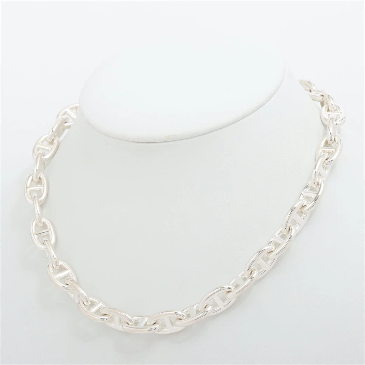 シェーヌダンクル デザイン ネックレス MMサイズ 37コマ シルバー エルメス シェーヌダンクルMM ネックレス 925 109.7g シルバー