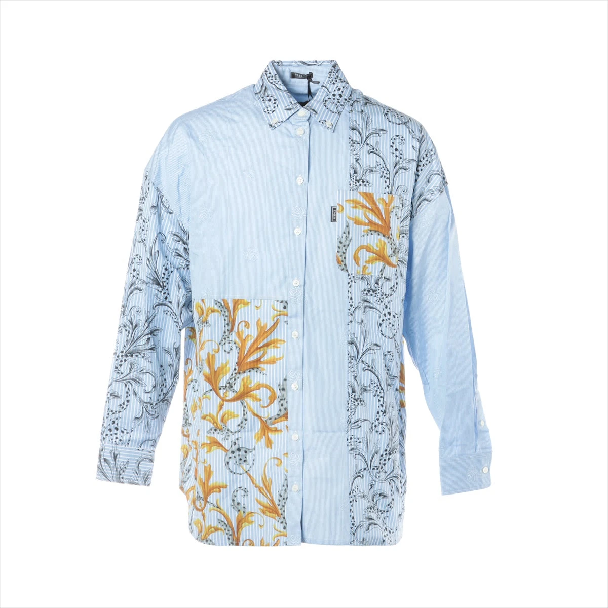 ヴェルサーチ コットン シャツ 42 メンズ ブルー A2539875｜中古