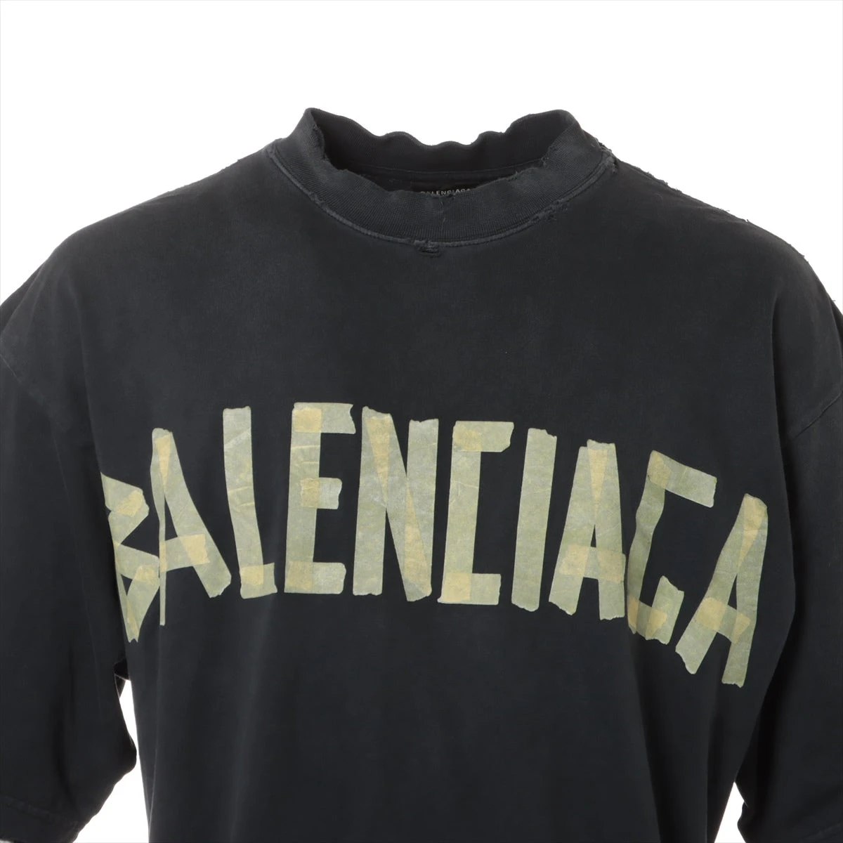 バレンシアガ 23SS コットン Tシャツ XS メンズ ブラック 739784 バレンシアガ 23SS コットン Tシャツ XS メンズ ブラック 739784