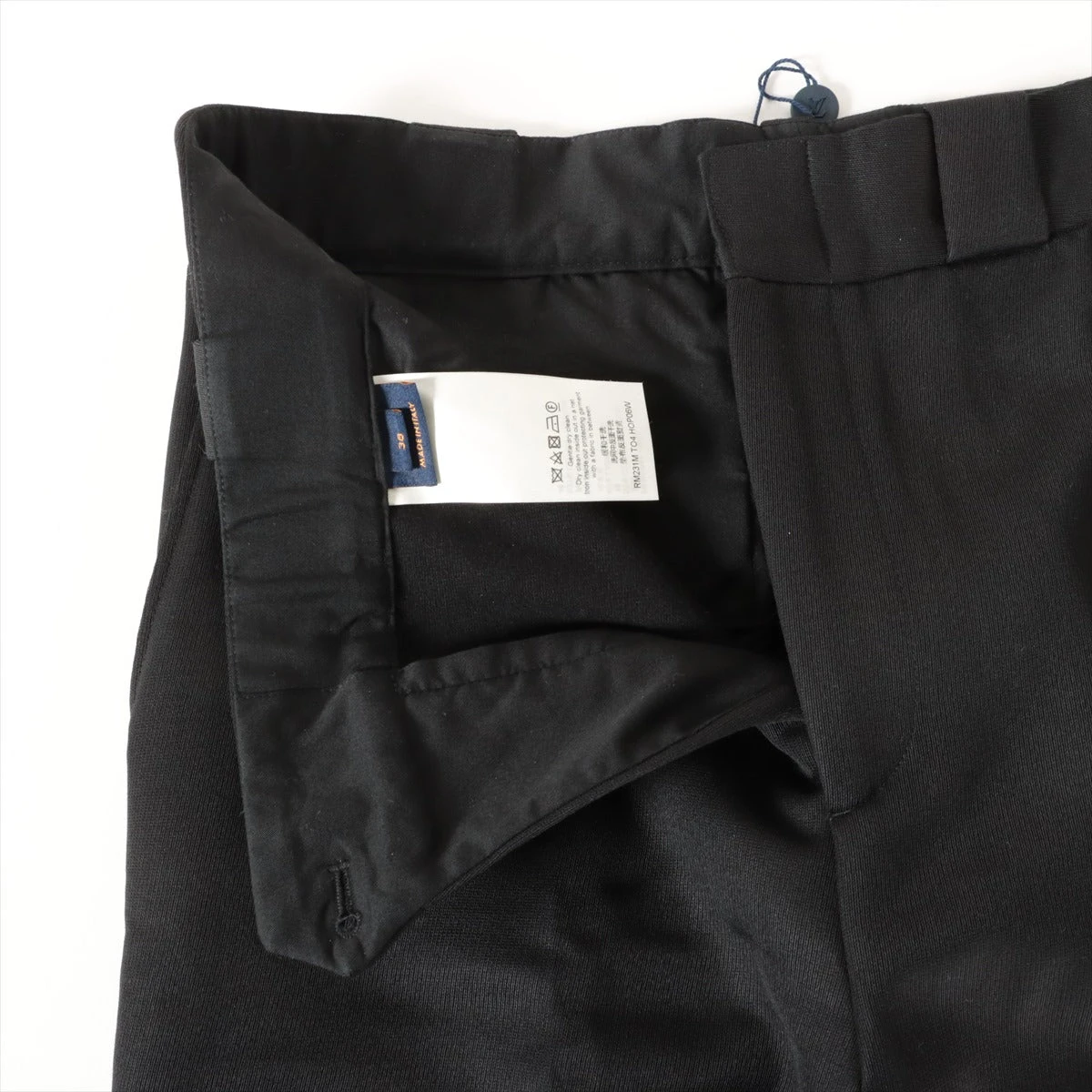 ルイヴィトン　ウールパンツ　38ぐらい ヴィトン 23SS コットン×ウール パンツ 38 ブラック RM231M 裾