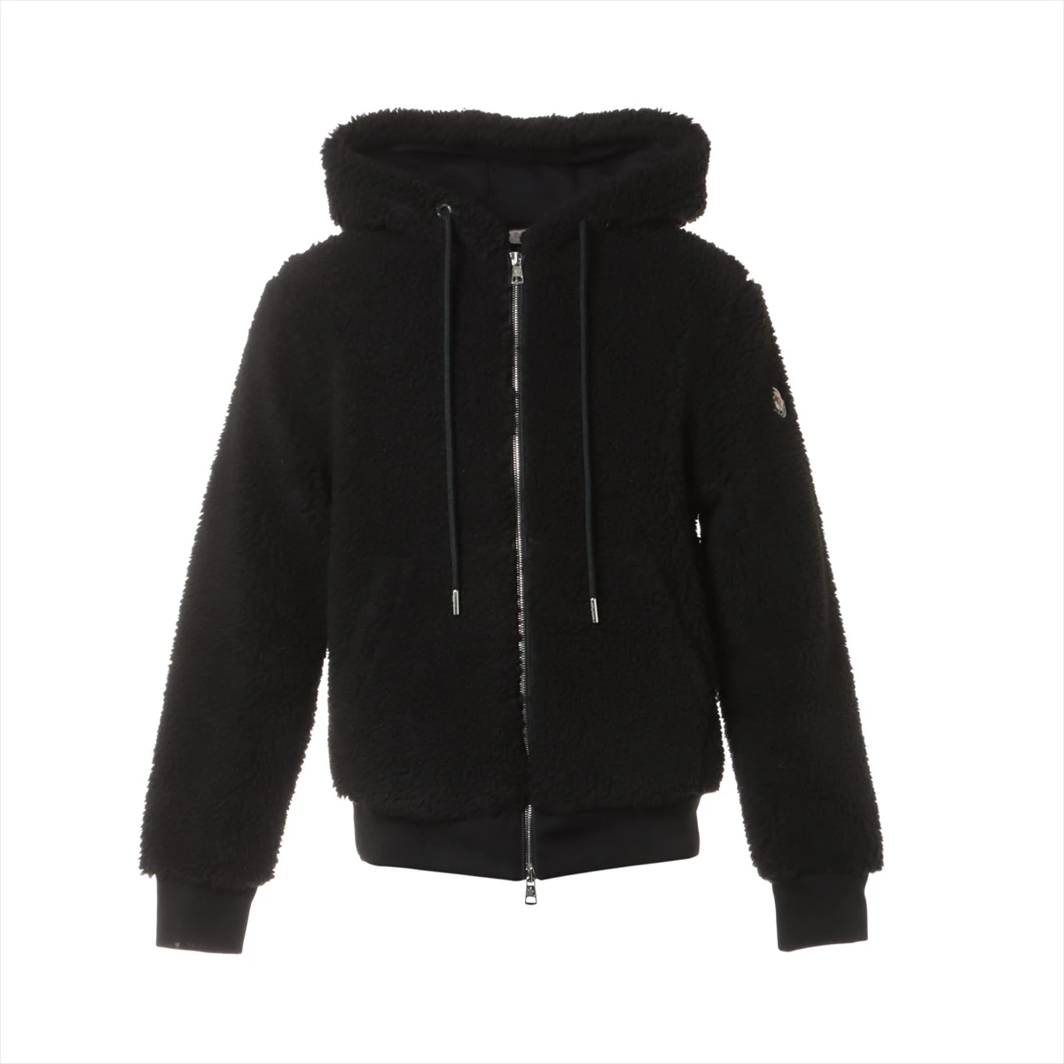 モンクレール 23年 ウール×ポリエステル パーカー M メンズ ブラック