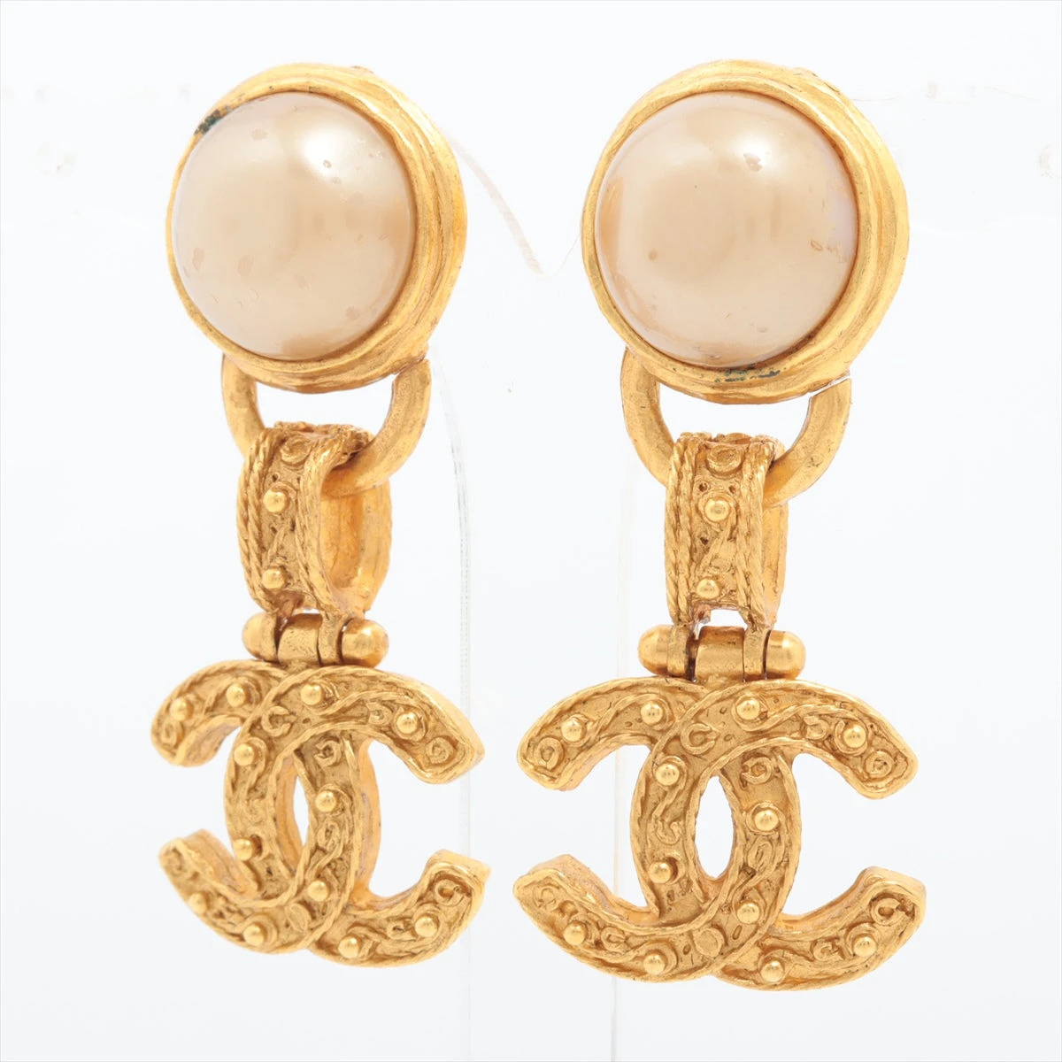 CHANEL/ヴィンテージイヤリング/フェイクパール/ゴールド/94A