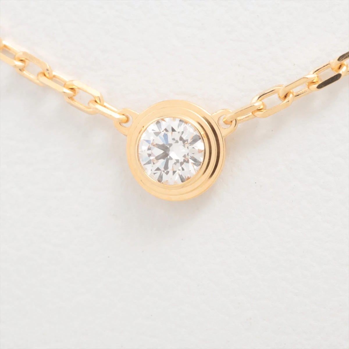 カルティエ ダムール SM ダイヤ ネックレス 750(YG) 2.9g CRB7215800