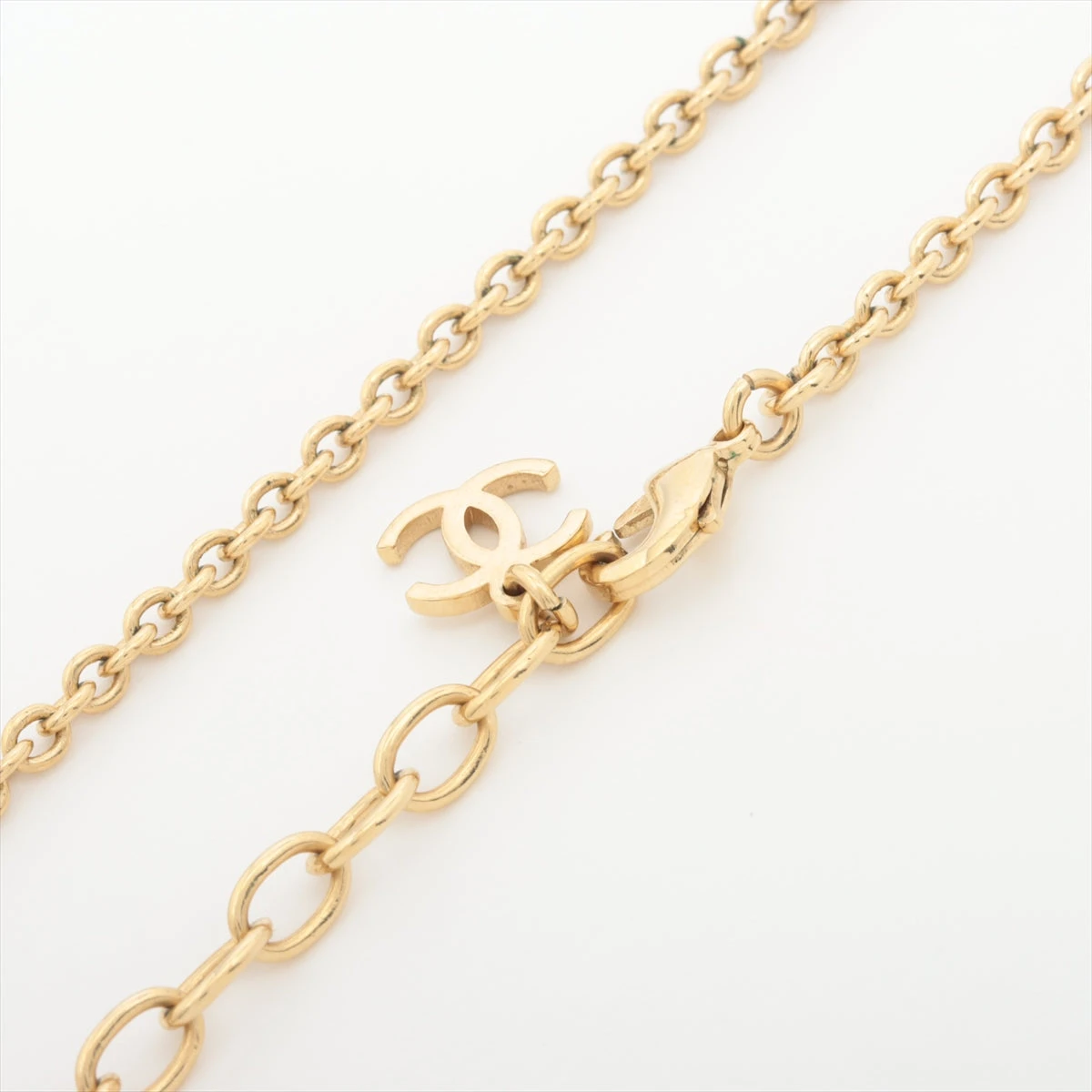 シャネル ココマーク ハート B23P ネックレス GP×ラインストーン