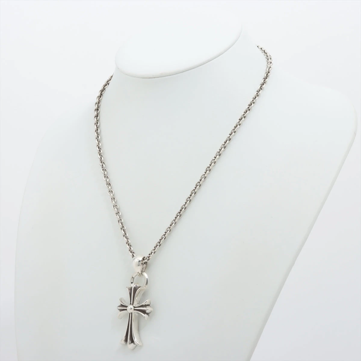 クロムハーツ スモールCHクロス Wベイル ネックレス 925 44.9g NE
