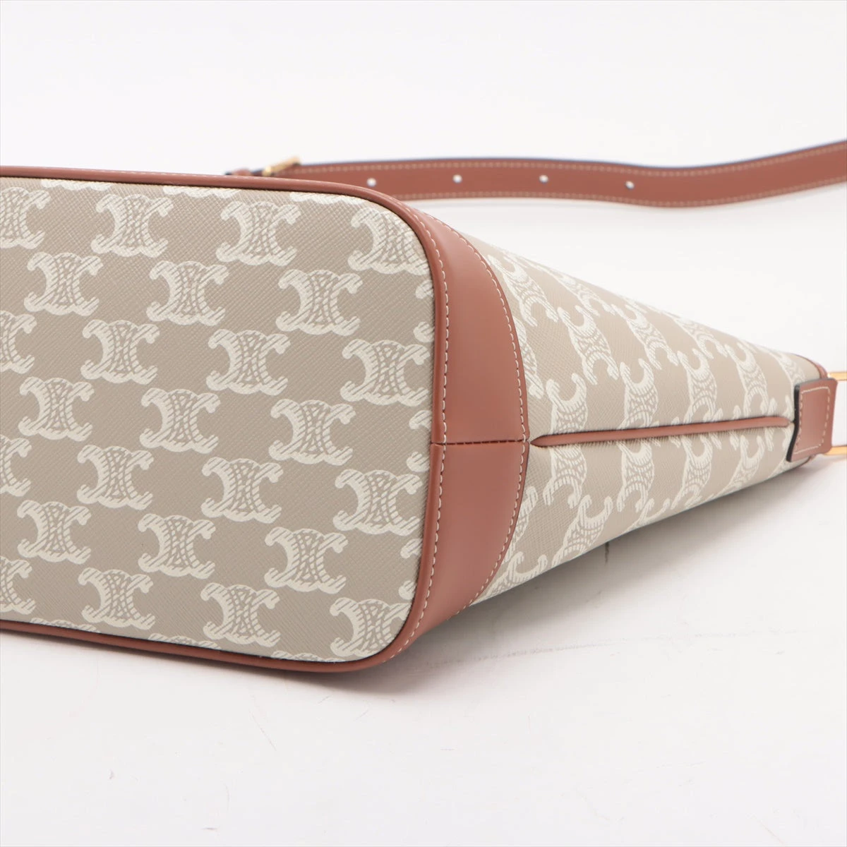 CELINE✨セリーヌ　トリオンフ柄　PVC ショルダーバッグ ベージュ 楽天市場】【中古】セリーヌ トリオンフ PVCxレザー ショルダー