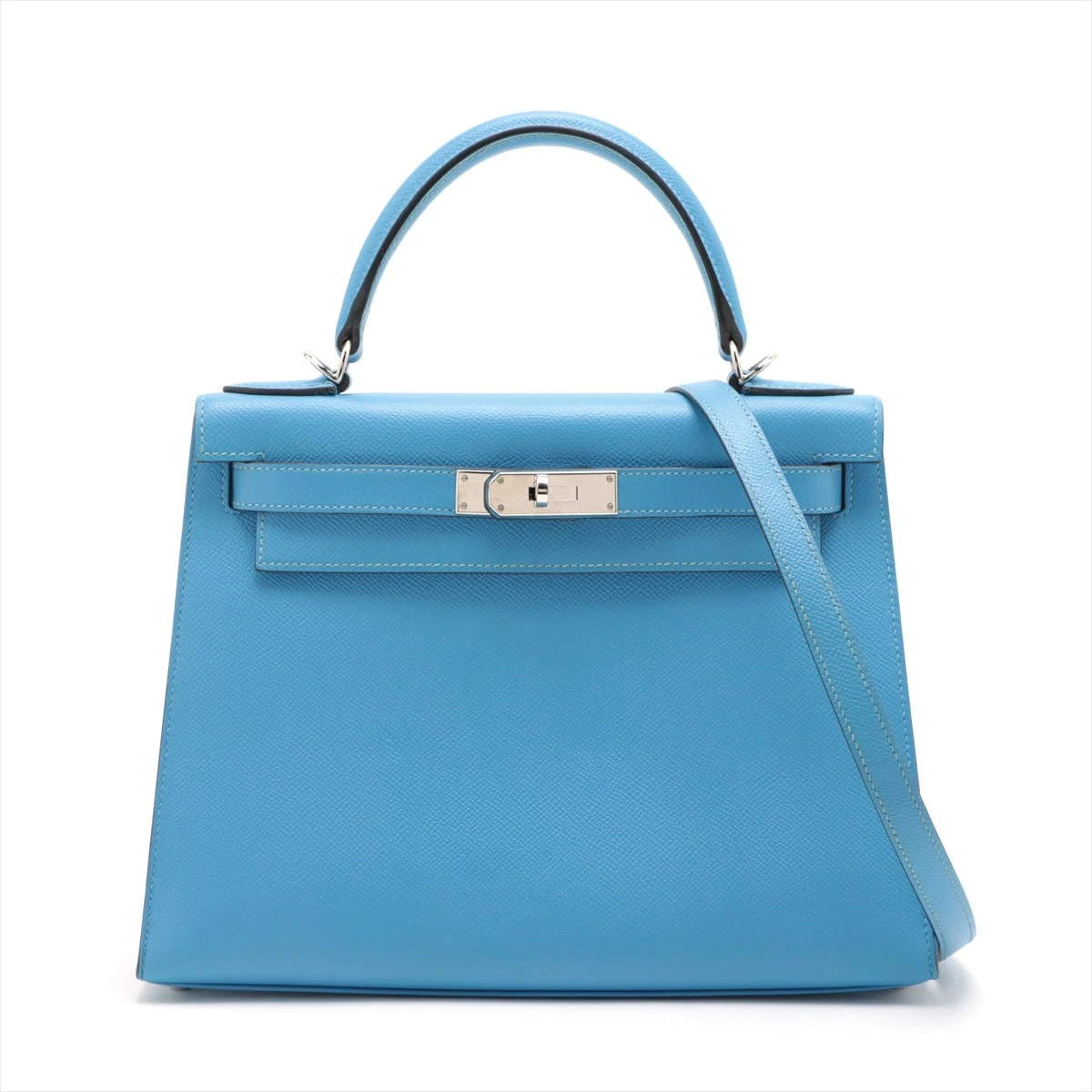 エルメス　ケリー28 空箱 エルメス ケリー28 ヴォーエプソン ブルーパラダイス シルバー