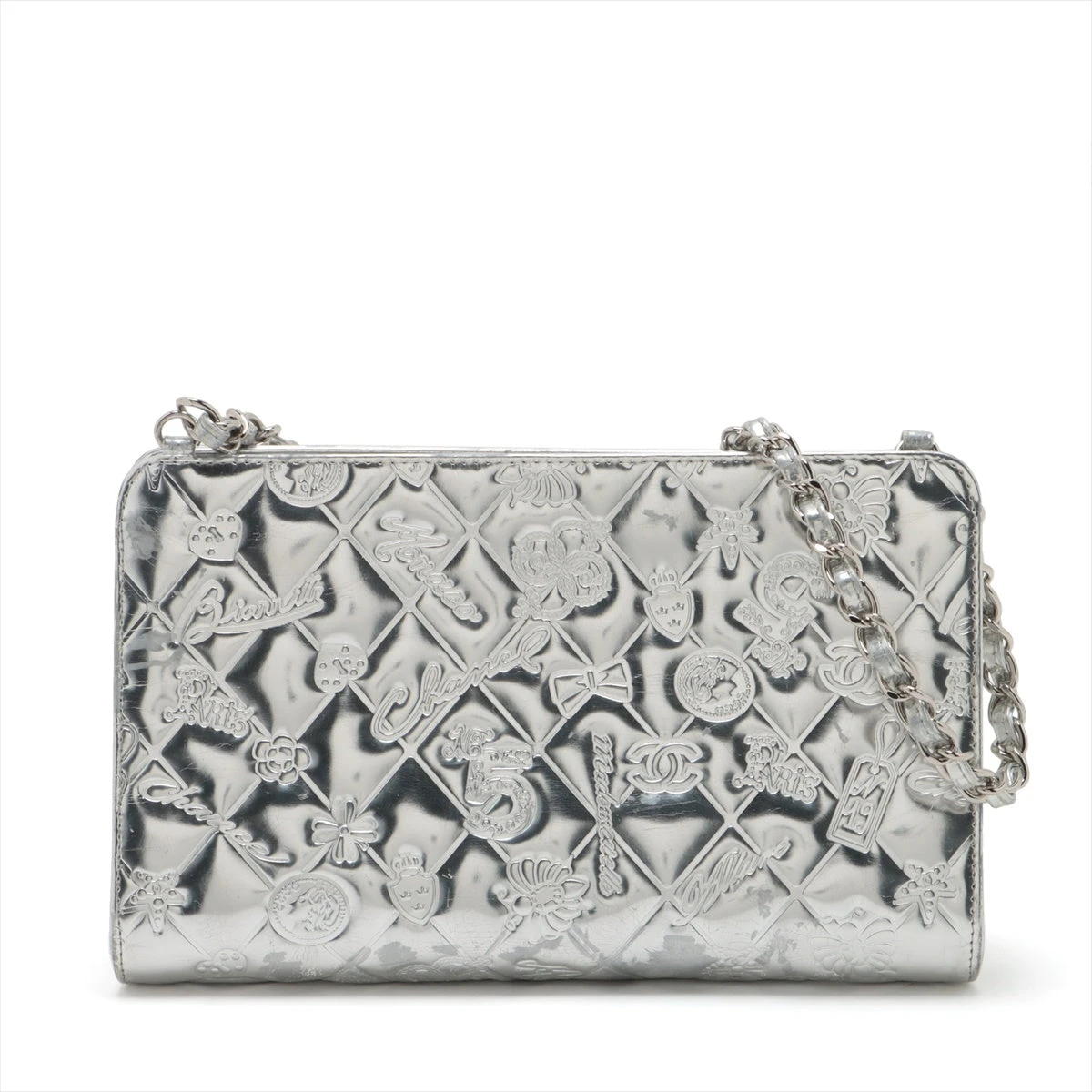 シャネル アイコンライン パテントレザー チェーンショルダー