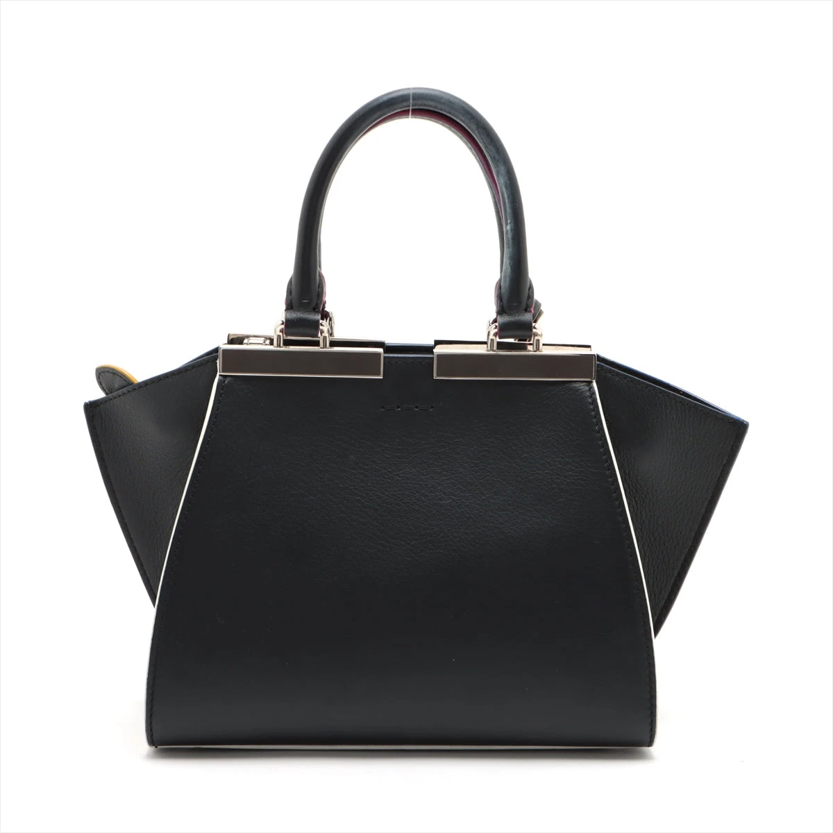 【正規品】フェンディ トロワジュール ハンドバッグ 2way グレー レザー 7746_7.jpg