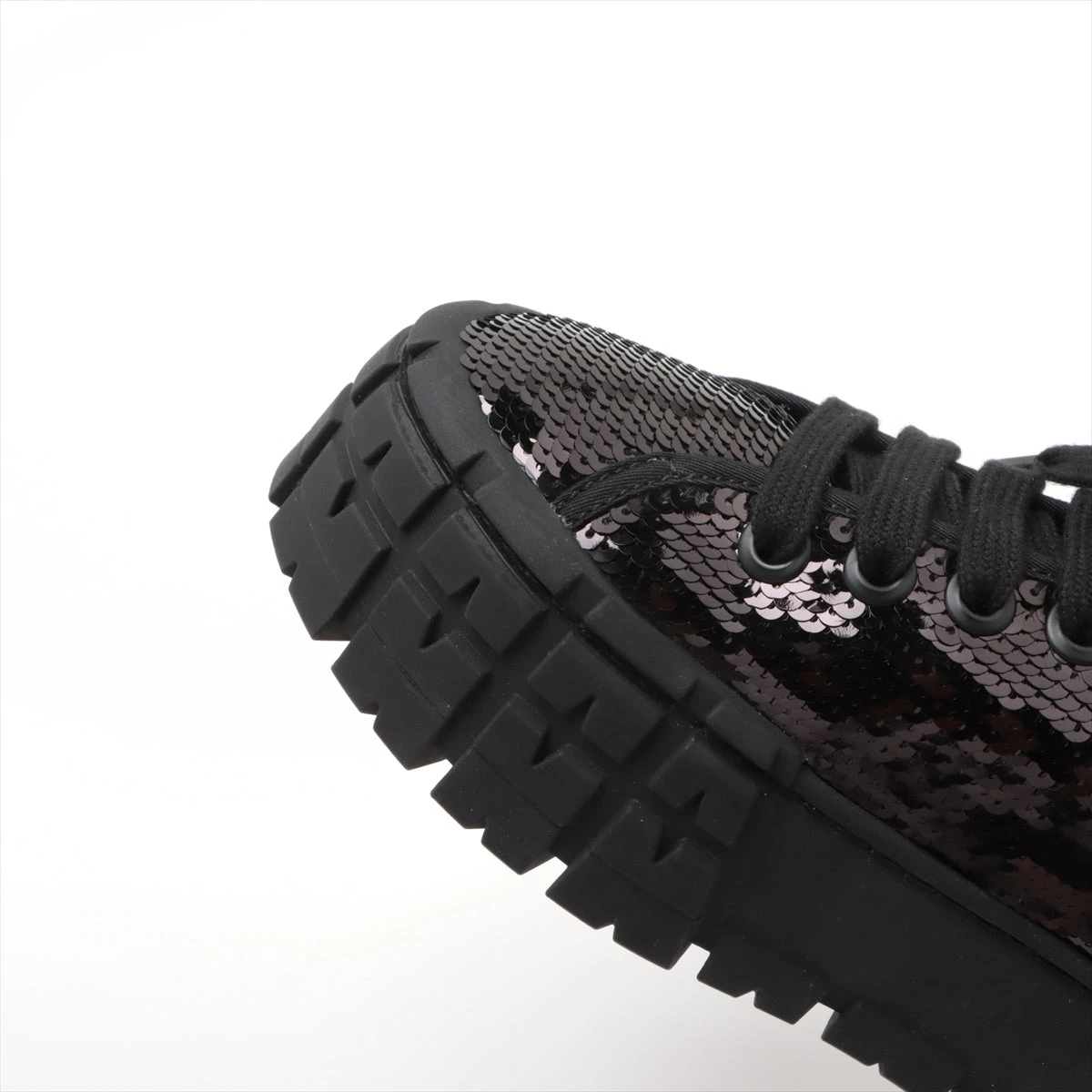 かざま　PRADA ダブルホイールスニーカー36.5 黒スパンコール かざま様専用 PRADA ダブルホイールスニーカー36.5 黒スパンコール