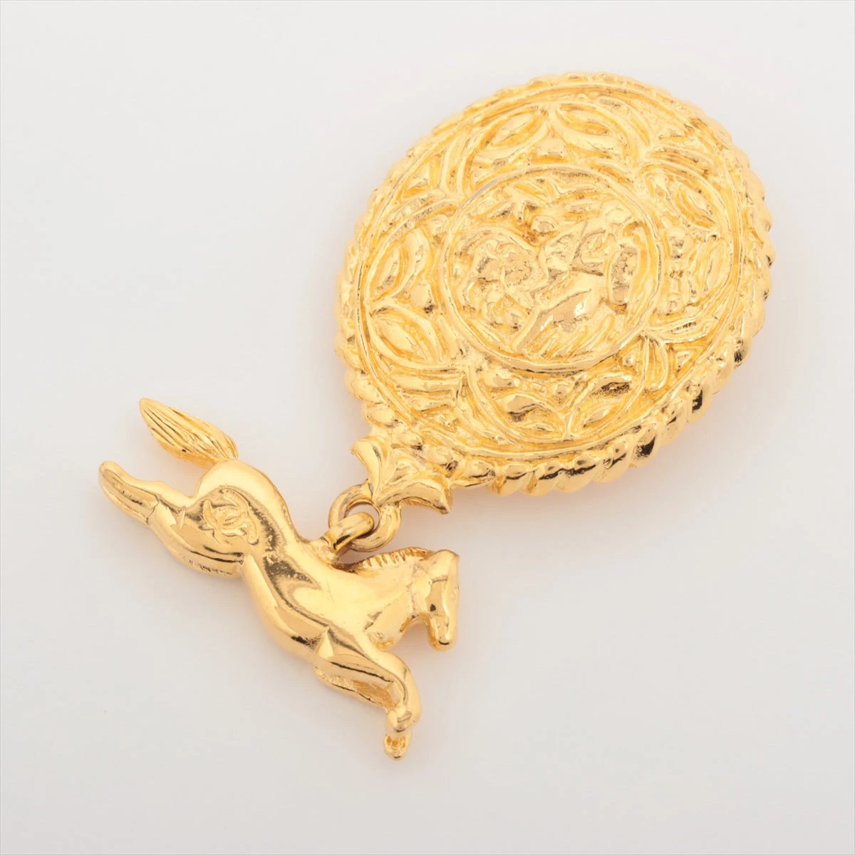 シャネル 1129 ブローチ GP ゴールド ココマーク ホース 馬 A2526149