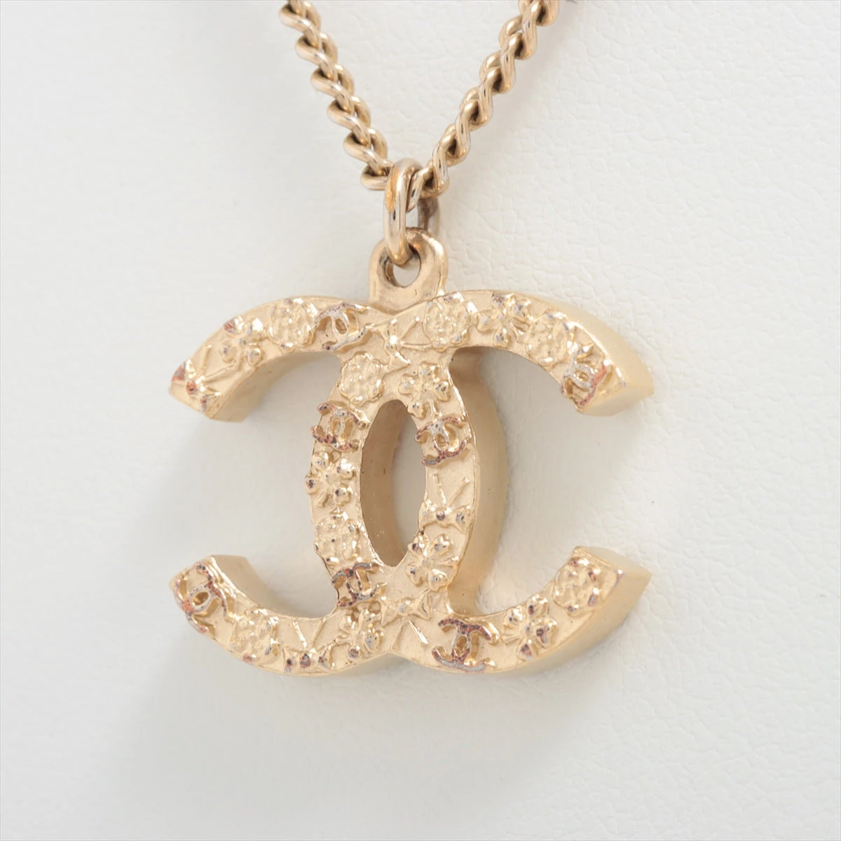 シャネル ココマーク 08A ネックレス GP×フェイクパール ゴールド キズ