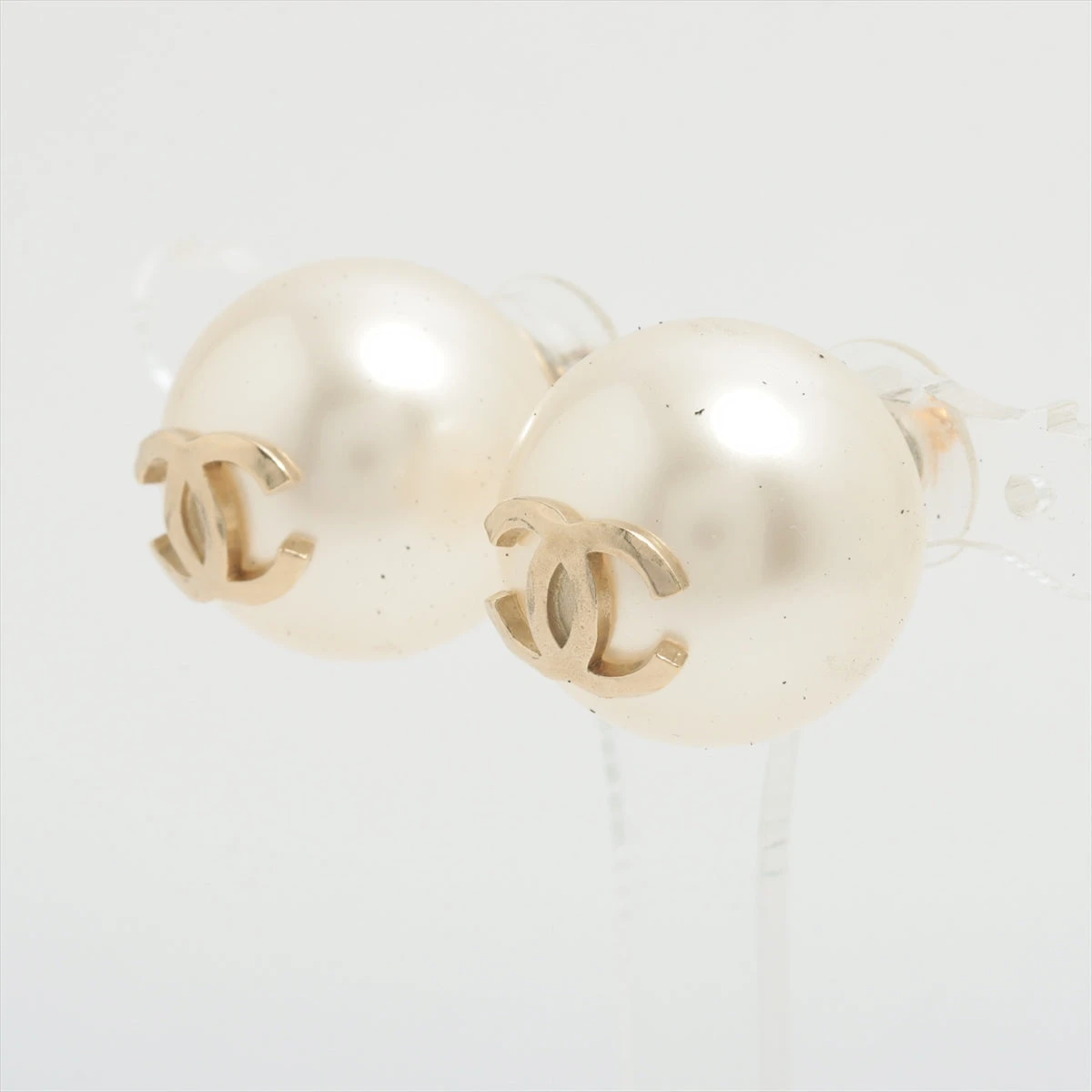 シャネル ココマーク B16V ピアス(両耳用) GP×フェイクパール ゴールド